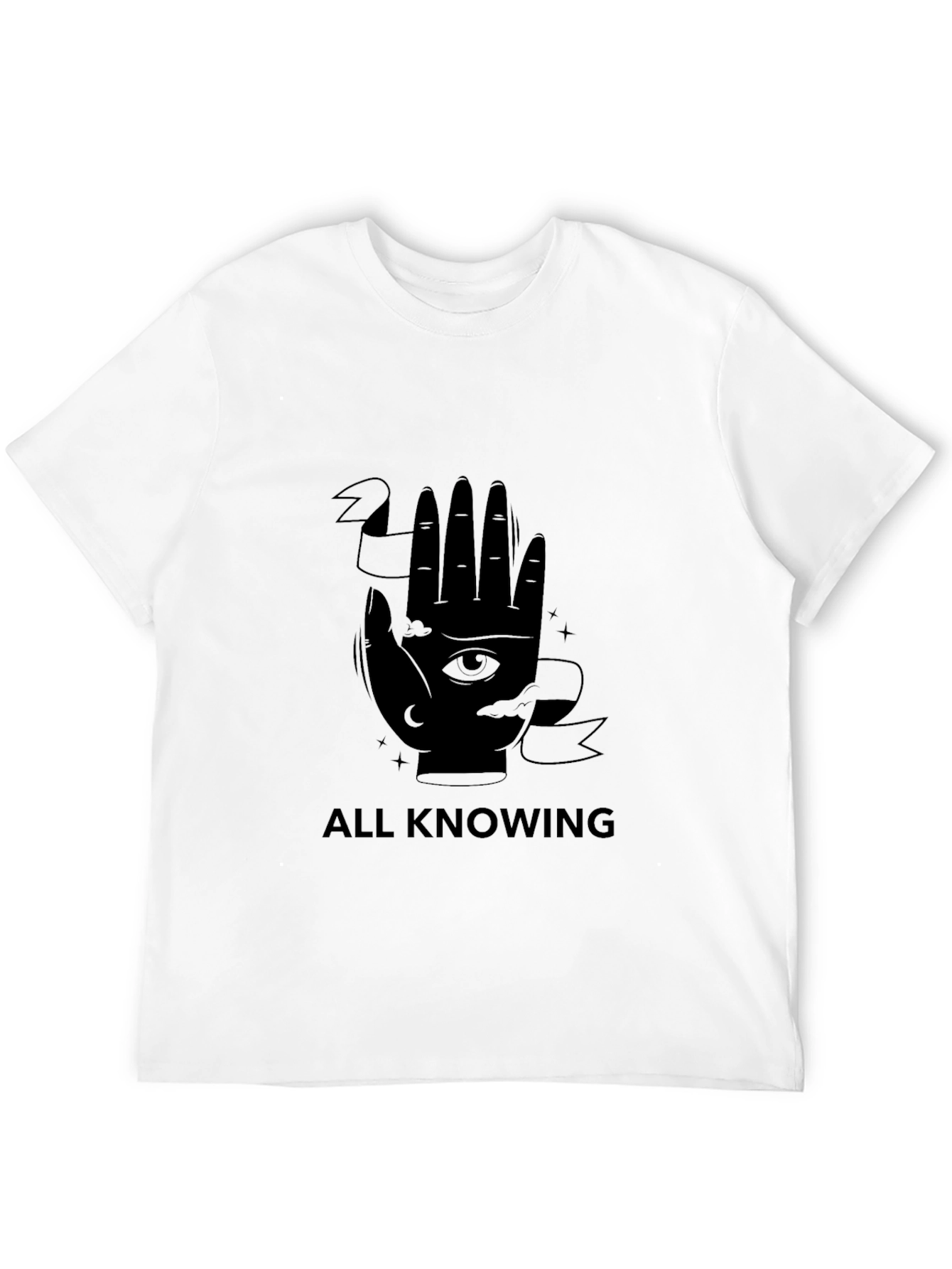 All Knowing Graphic Tee - Stylish Black T-Shirt