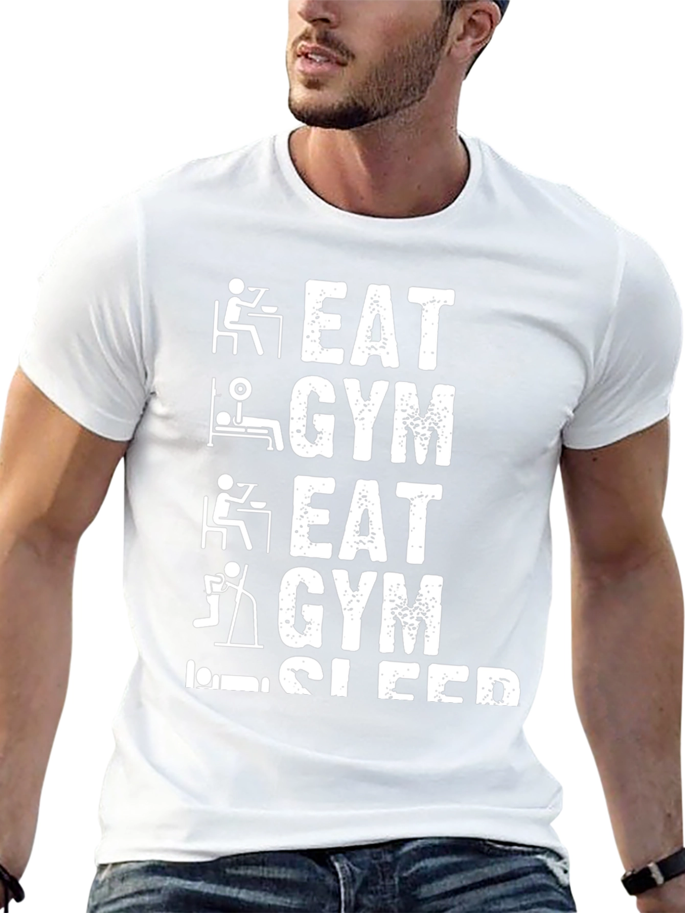 Eat Gym Sleep Repeat Funny Workout T-Shirt