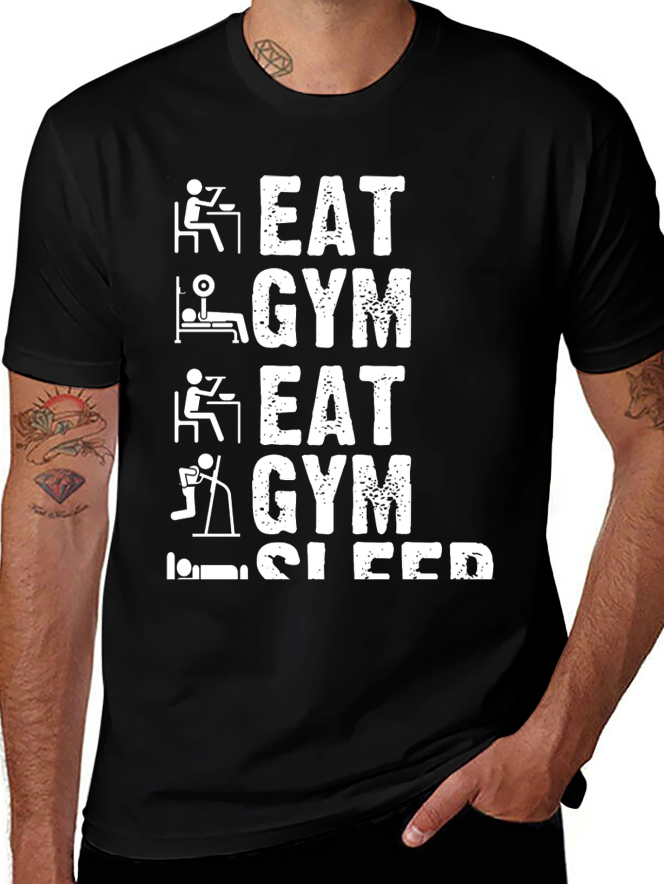 Eat Gym Sleep Repeat Funny Workout T-Shirt