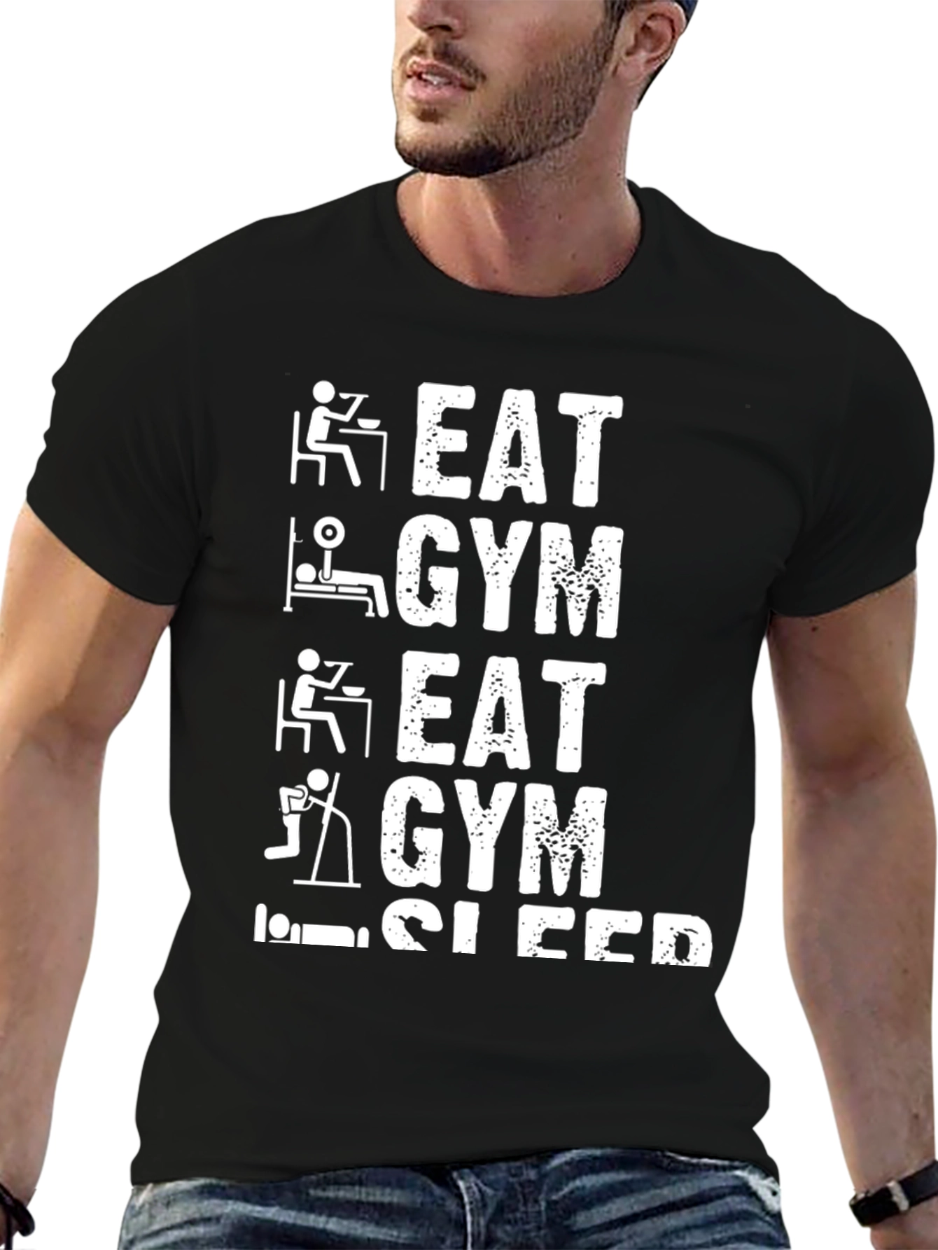 Eat Gym Sleep Repeat Funny Workout T-Shirt