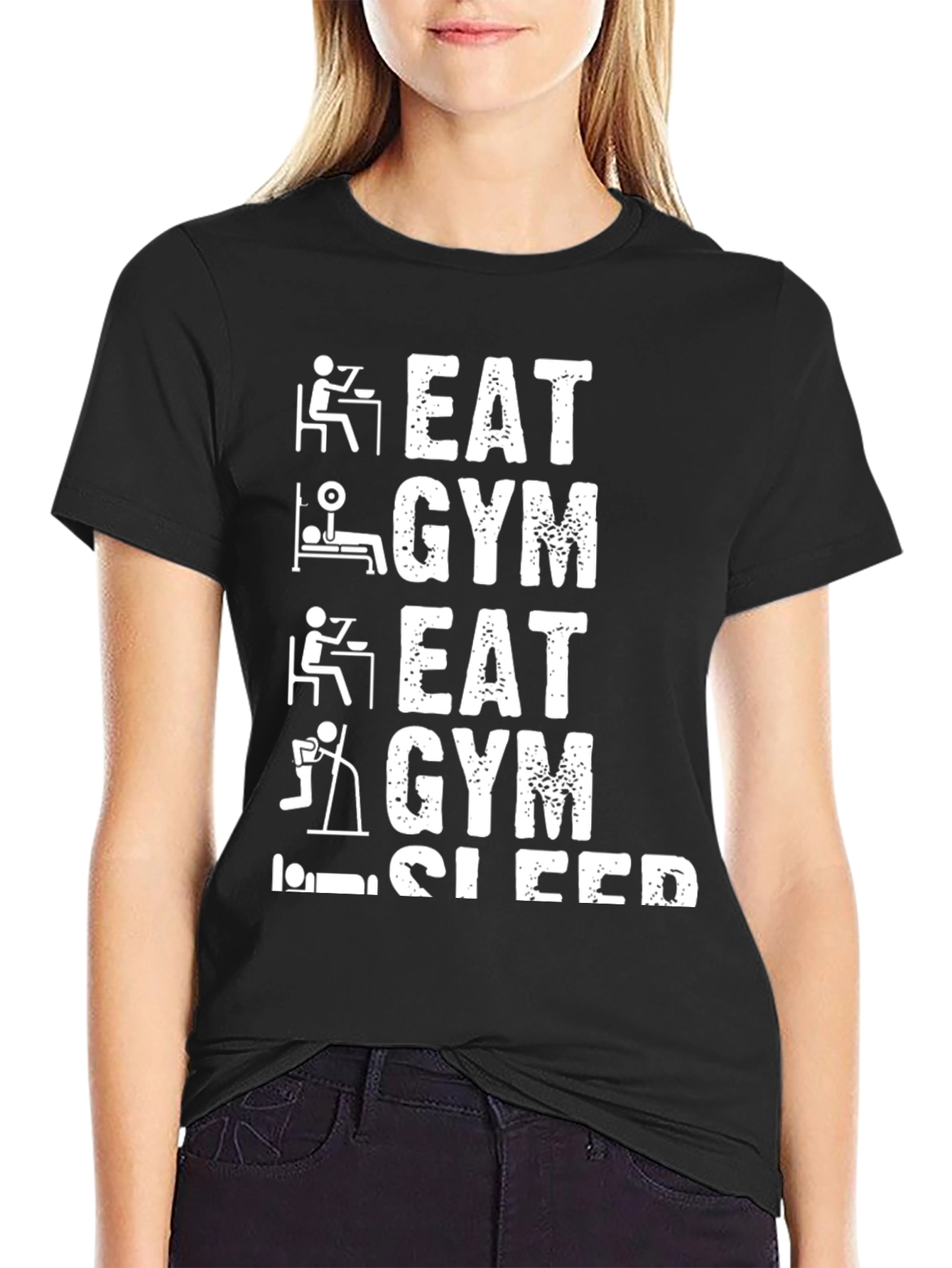 Eat Gym Sleep Repeat Funny Workout T-Shirt