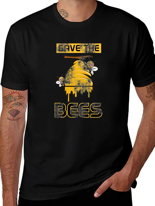 Save the Bees Graphic T-Shirt - Black