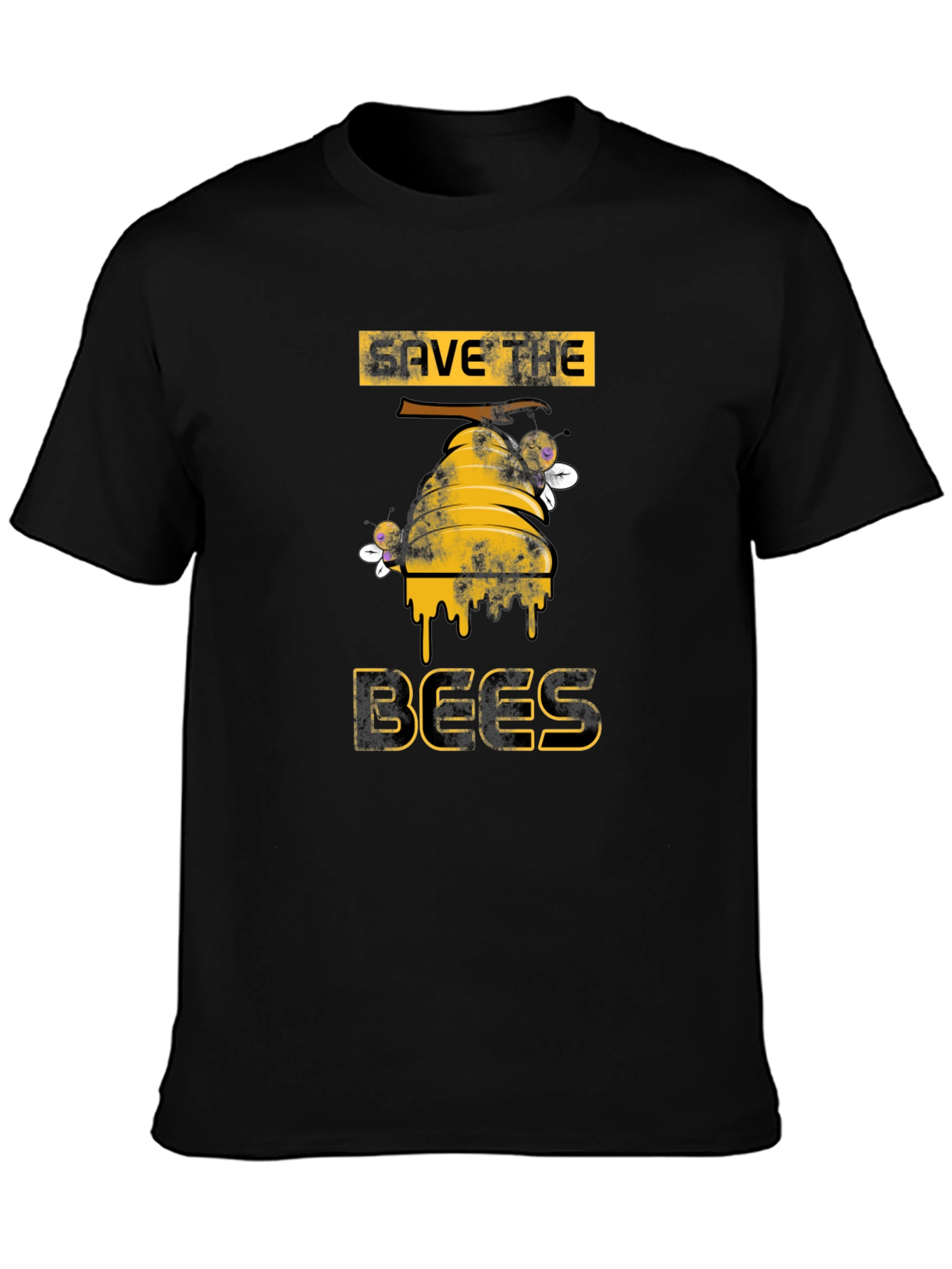 Save the Bees Graphic T-Shirt - Black
