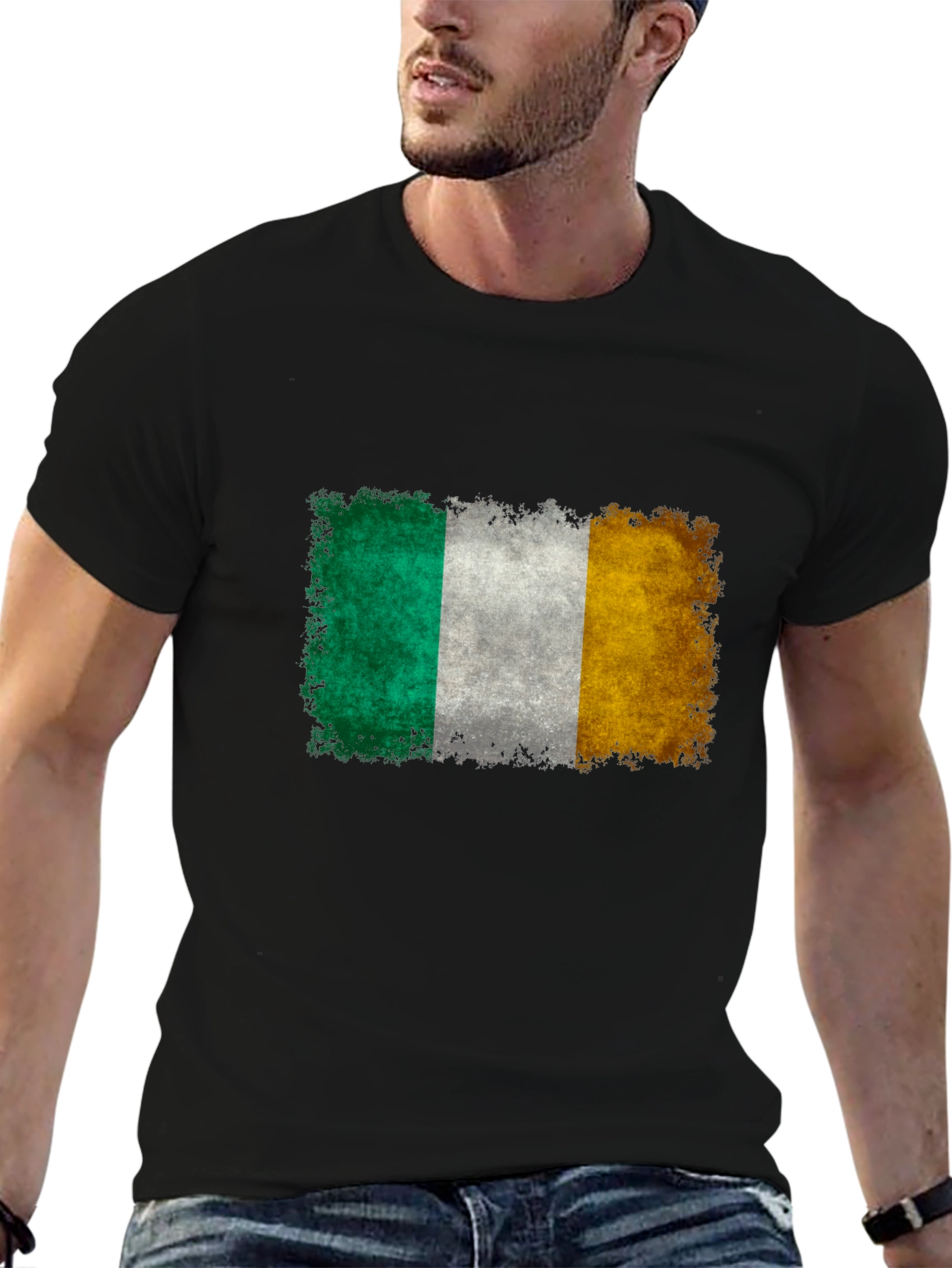 Irish Flag T-Shirt - Distressed Graphic Tee