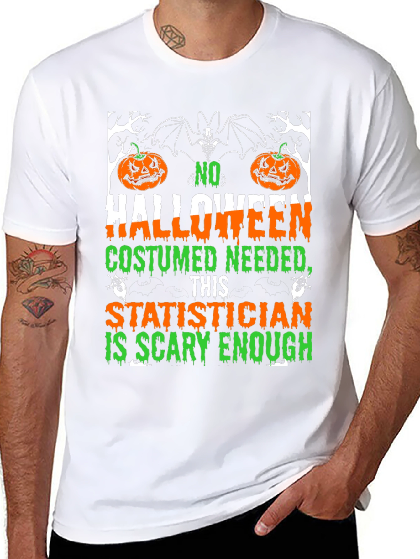 Scary Statistician Halloween Graphic Tee