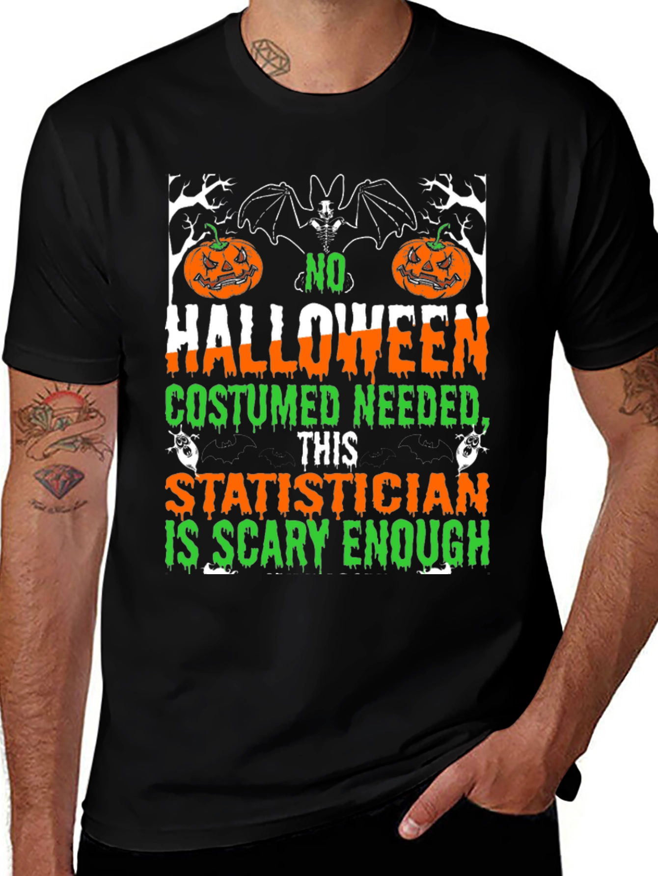 Scary Statistician Halloween Graphic Tee