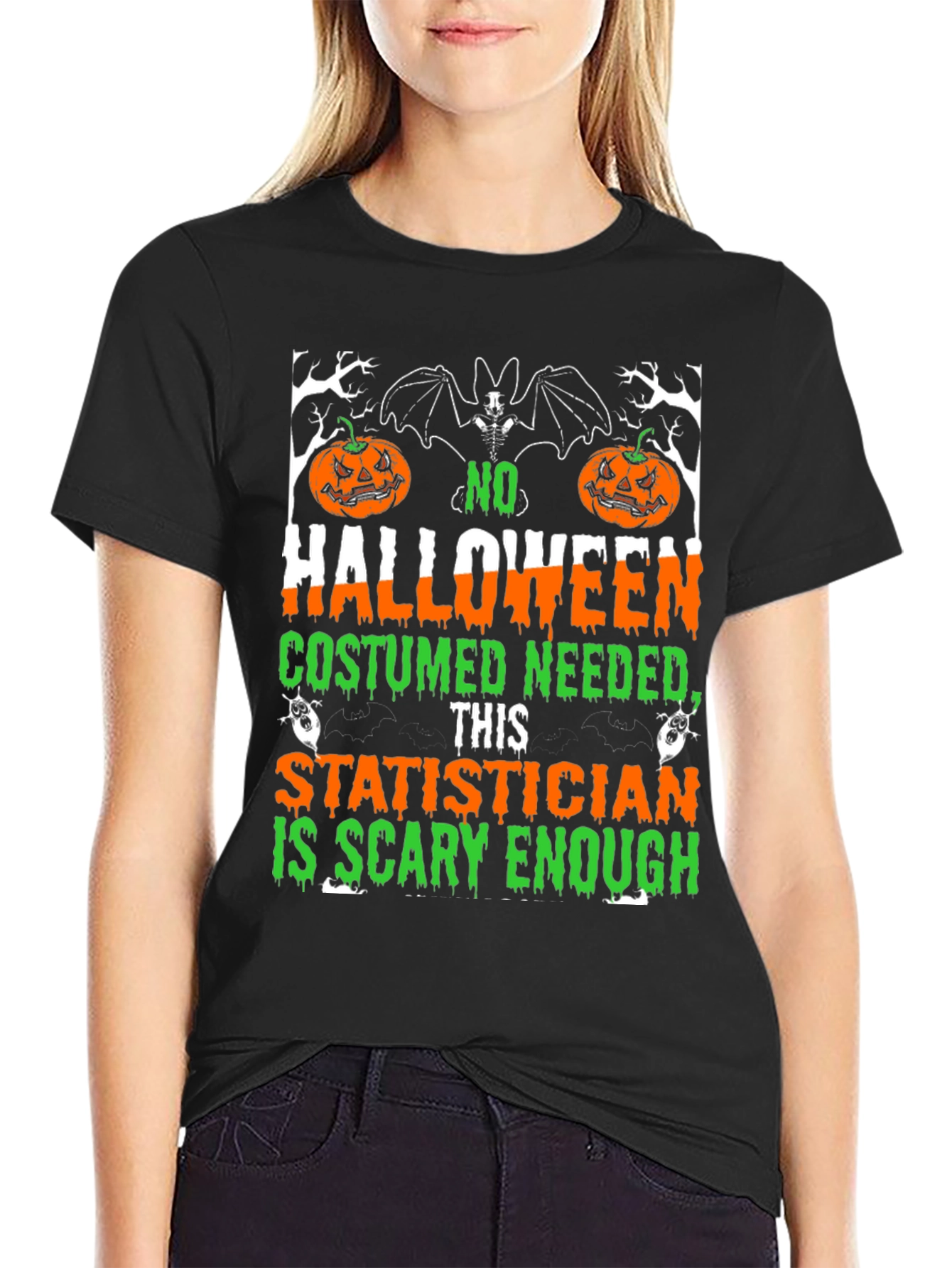 Scary Statistician Halloween Graphic Tee