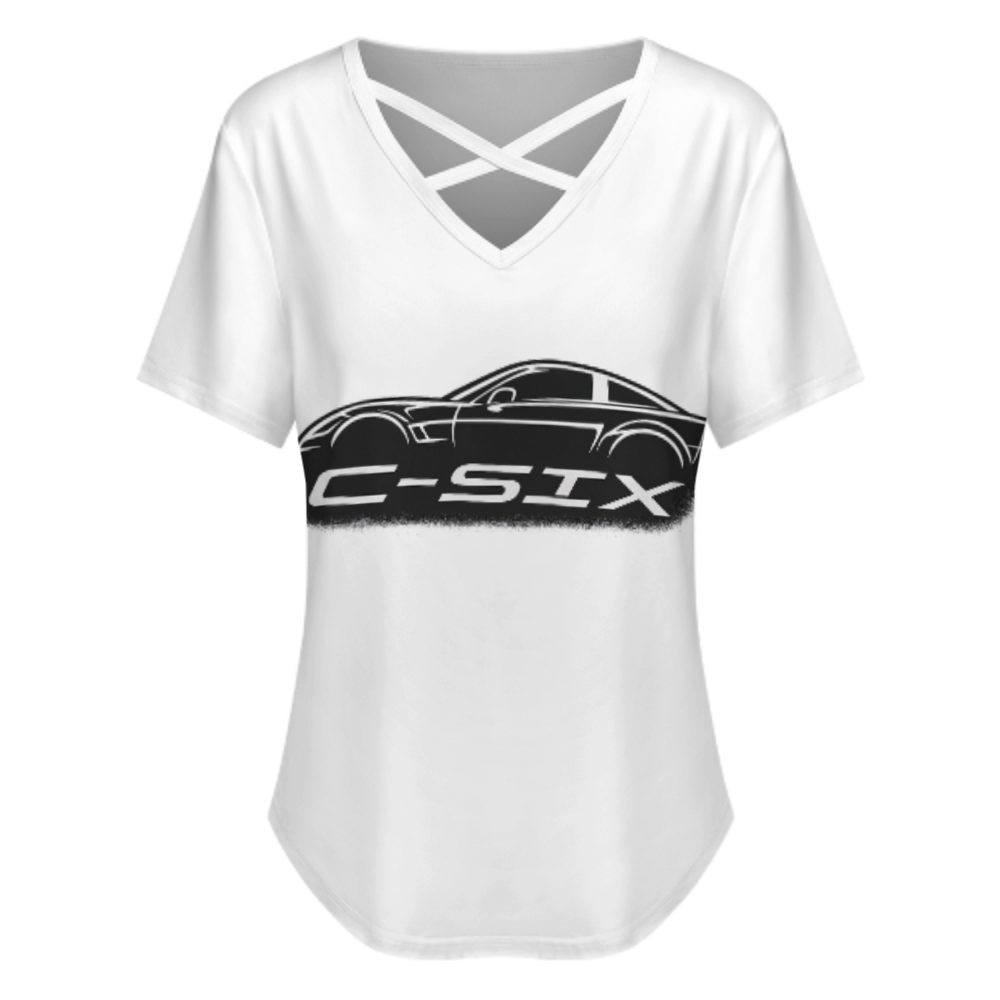 C-SIX Sports Car Graphic Tee | Sleek Racing Car Outline Shirt | Modern Automotive Streetwear T-Shirt(z849)