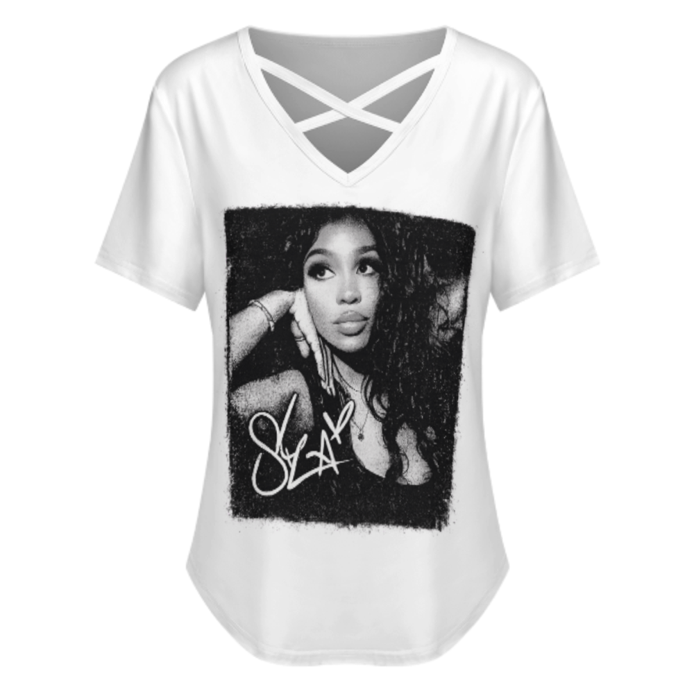 Vintage SZA Inspired Graphic Tee | Retro R&B Singer Aesthetic Shirt | Monochrome Streetwear T-Shirt for Women(z848)