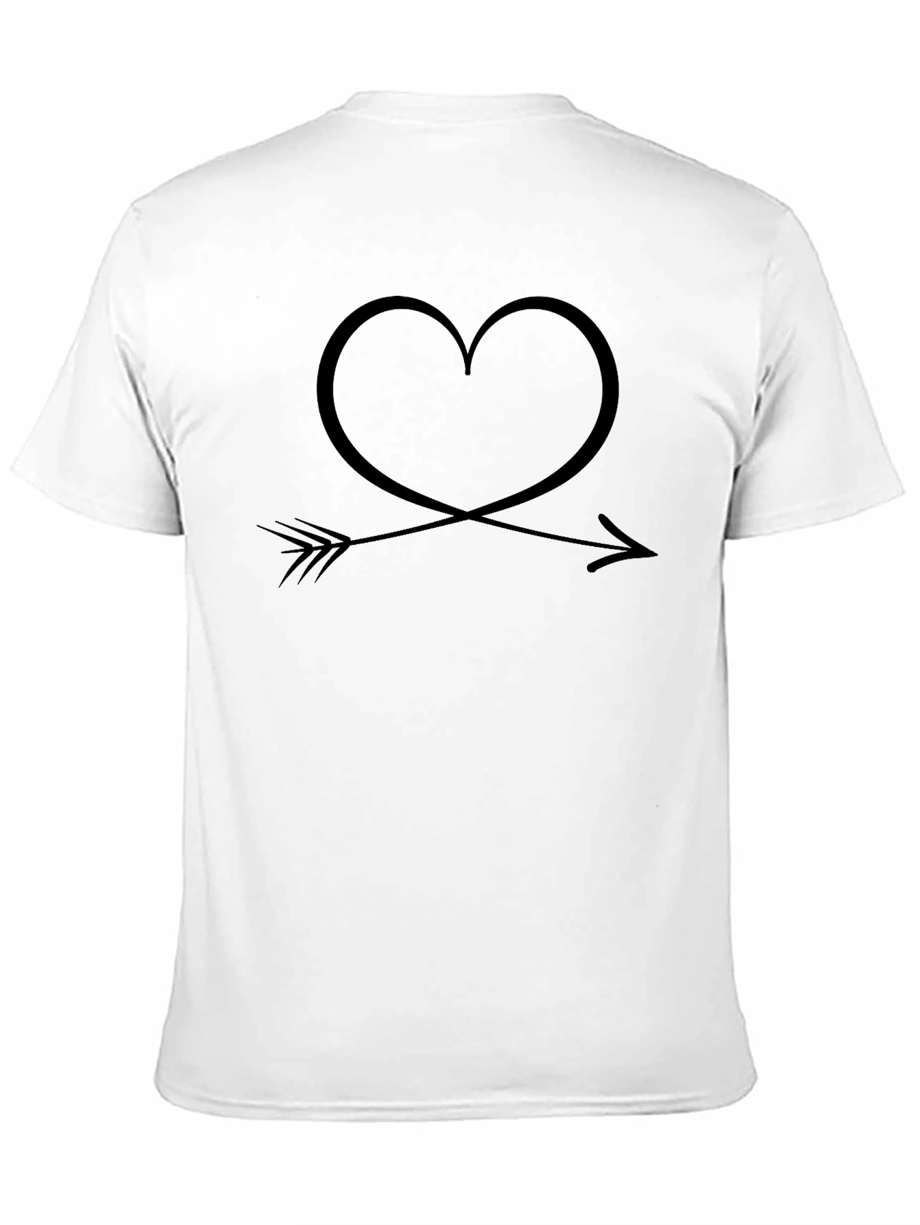 Heart Arrow Graphic Tee - Trendy Unisex Shirt