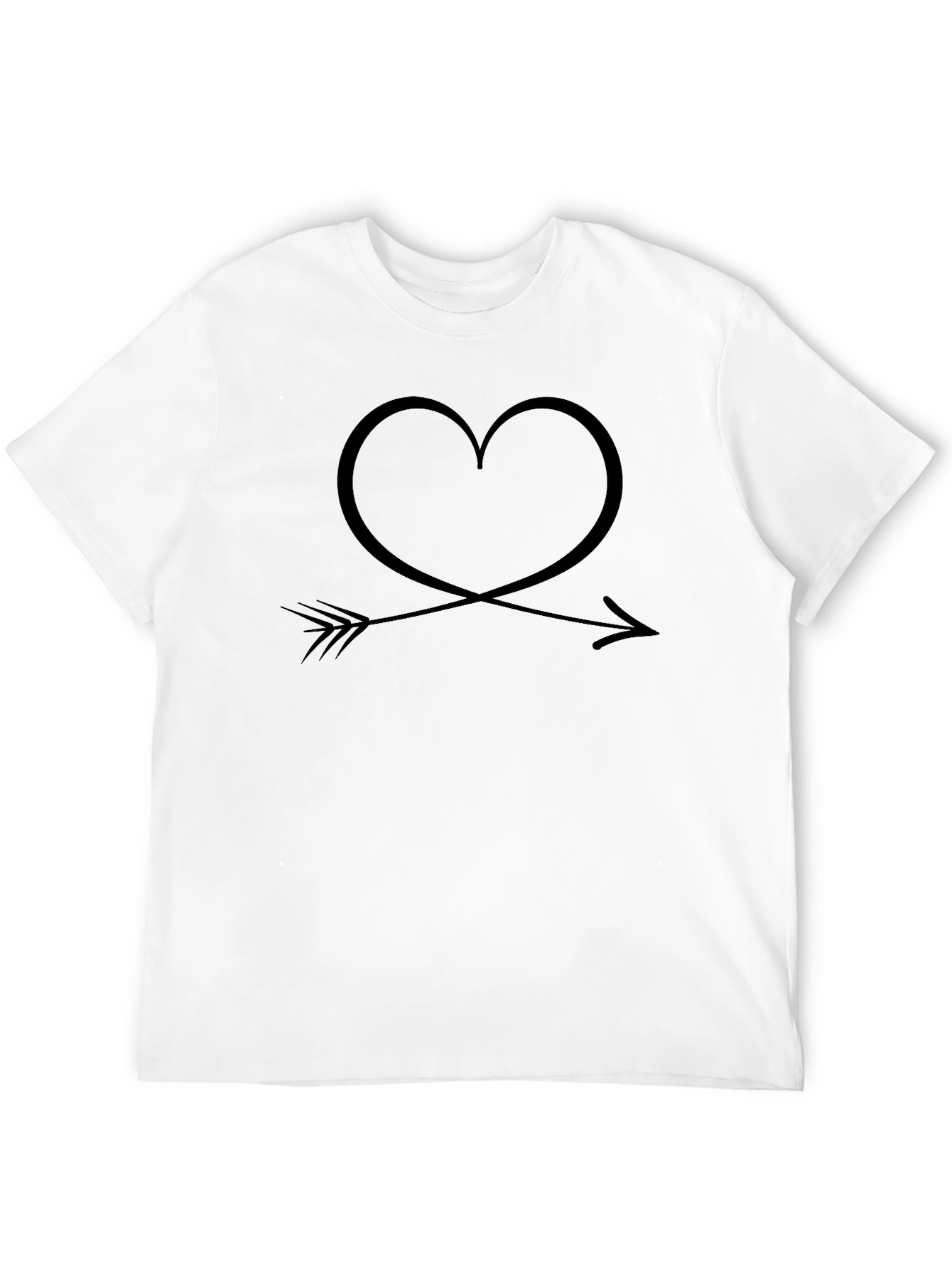 Heart Arrow Graphic Tee - Trendy Unisex Shirt