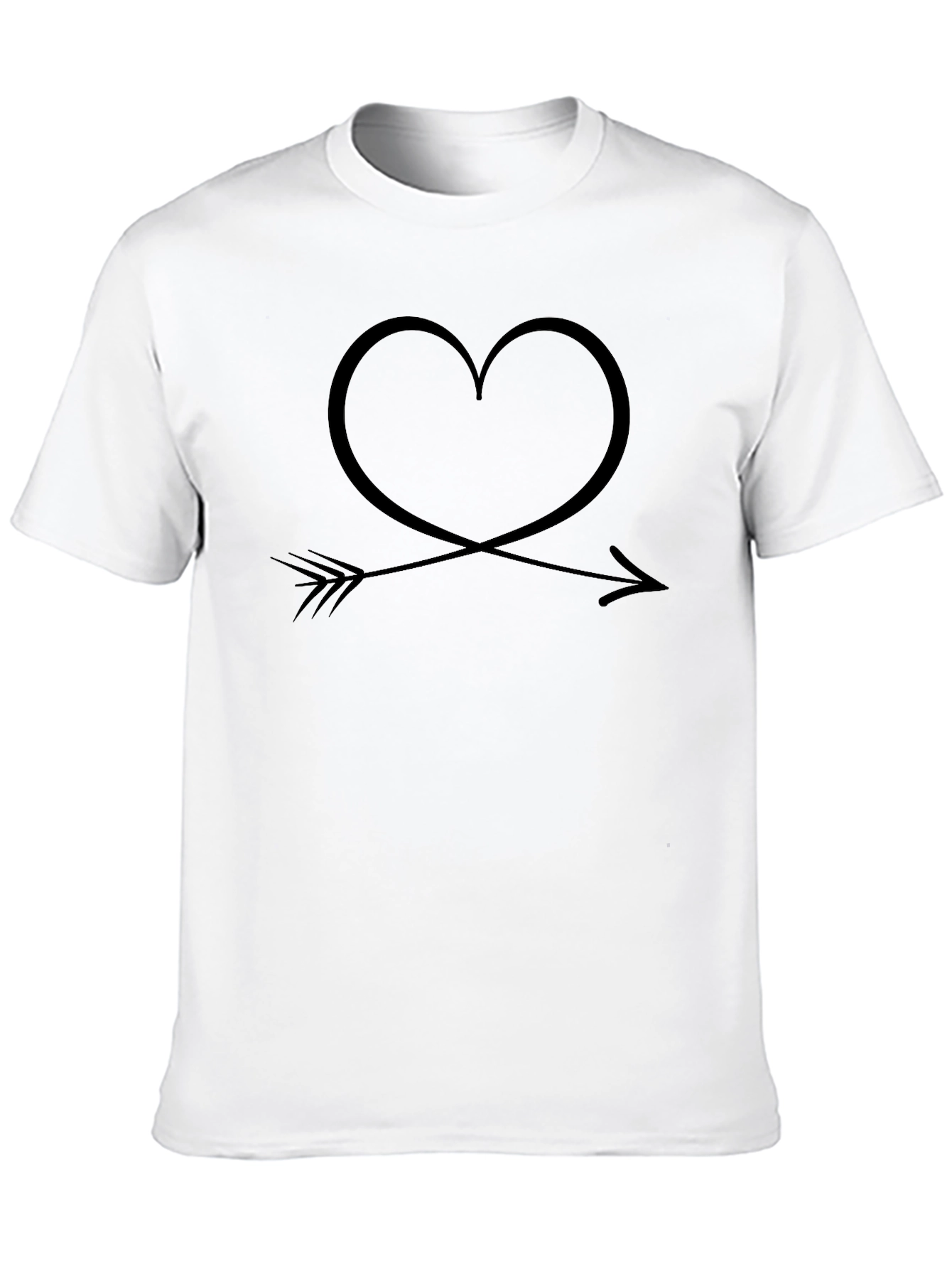 Heart Arrow Graphic Tee - Trendy Unisex Shirt