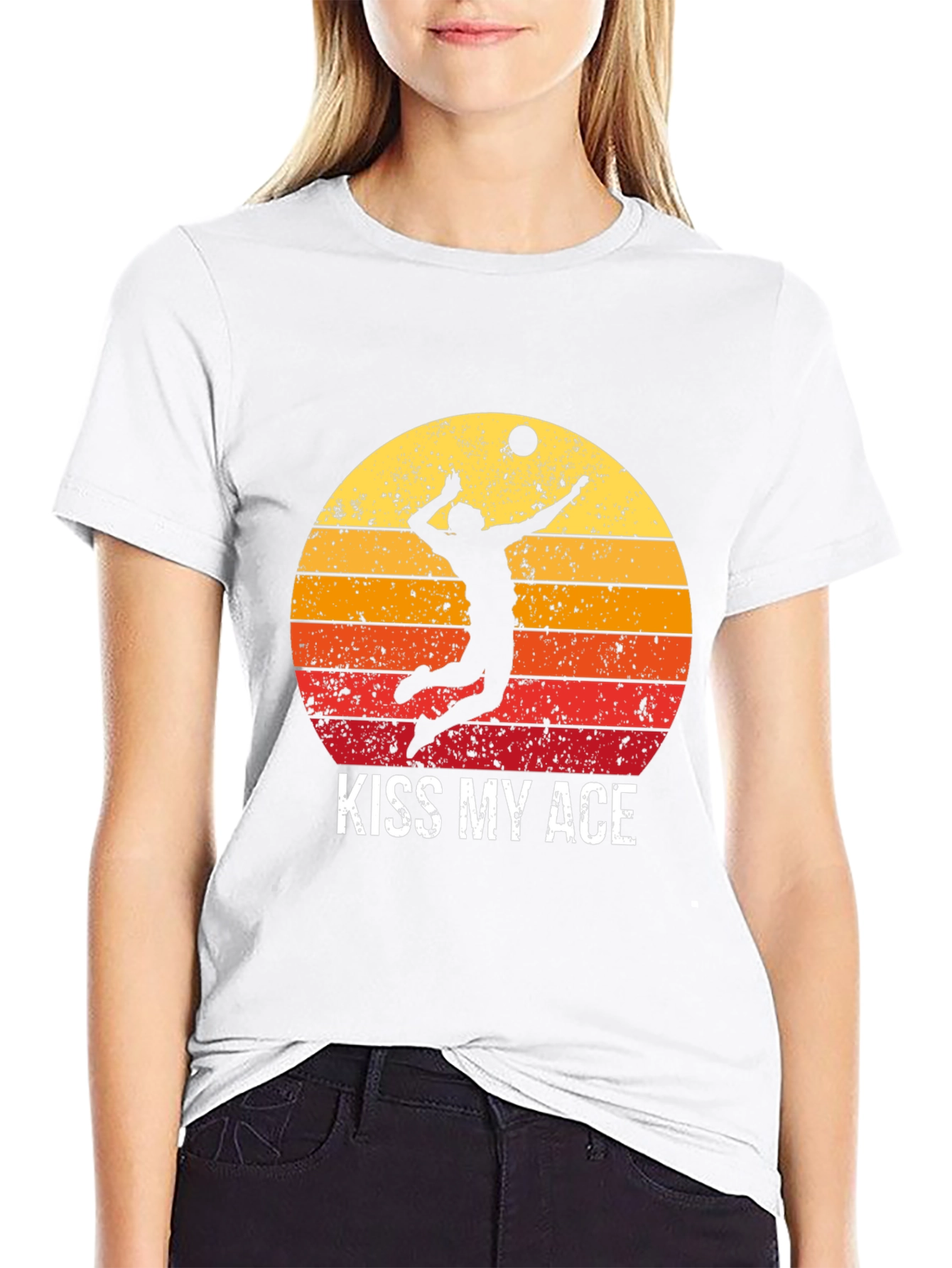Volleyball Player Kiss My Ace Graphic T-Shirt