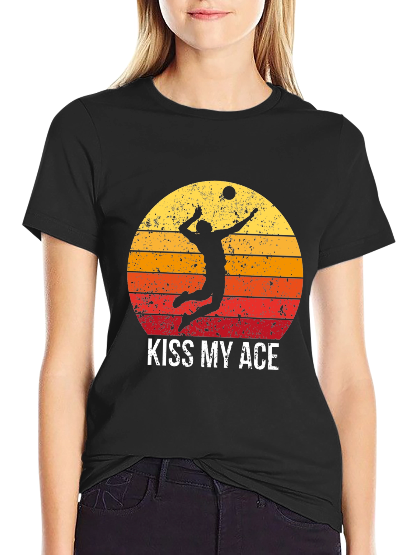 Volleyball Player Kiss My Ace Graphic T-Shirt