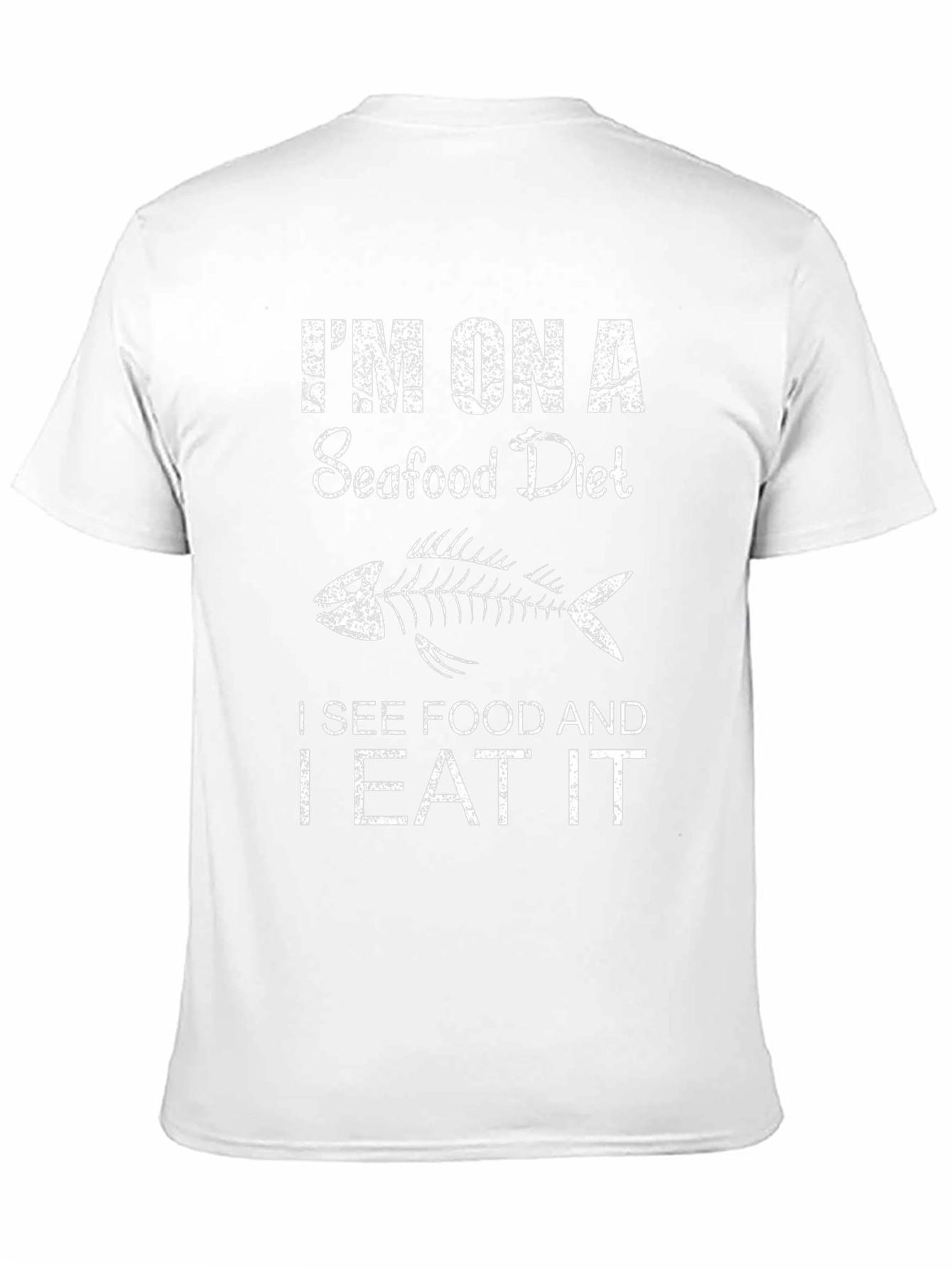 Seafood Diet Funny Mens Black T-Shirt