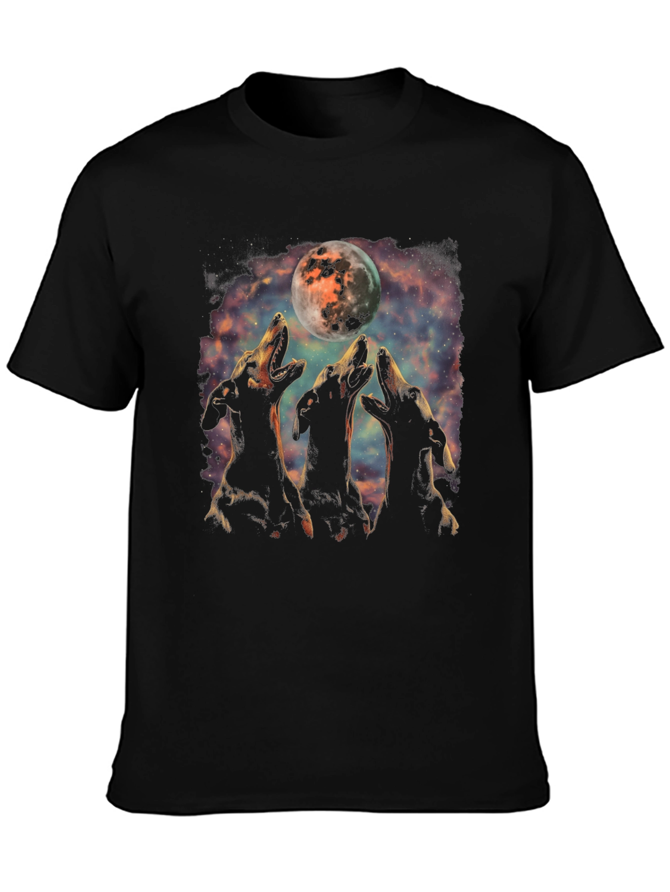 Wolf Howling at Moon T-Shirt