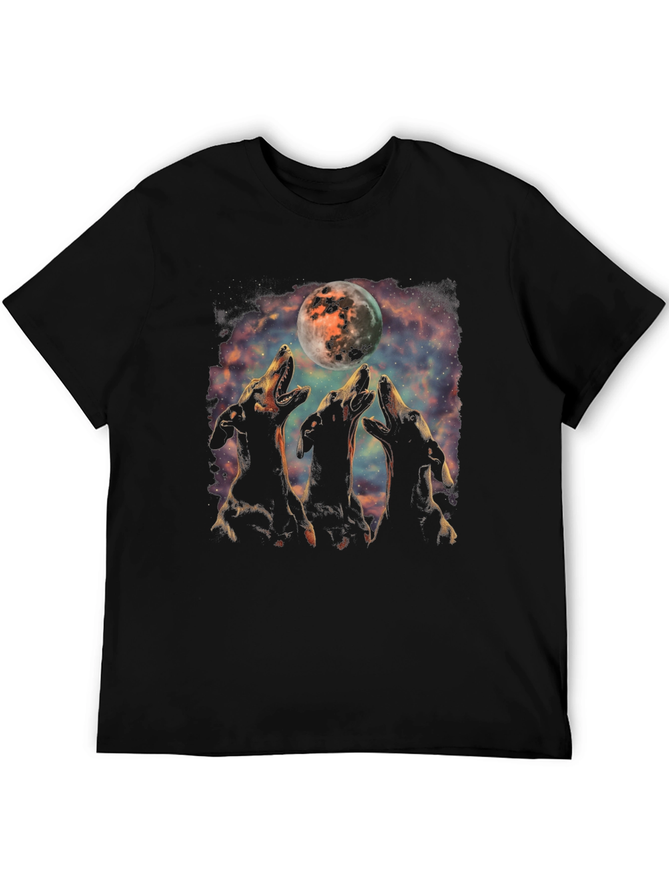 Wolf Howling at Moon T-Shirt