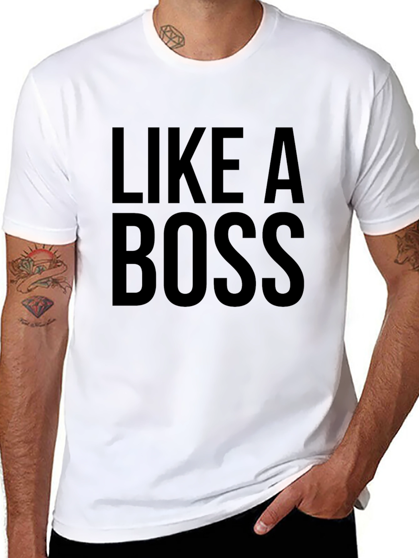 Like a Boss Black Graphic T-Shirt