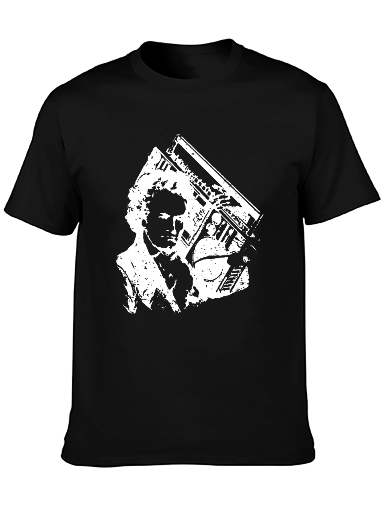 Retro Boombox Graphic Tee - Classic Hip Hop Style