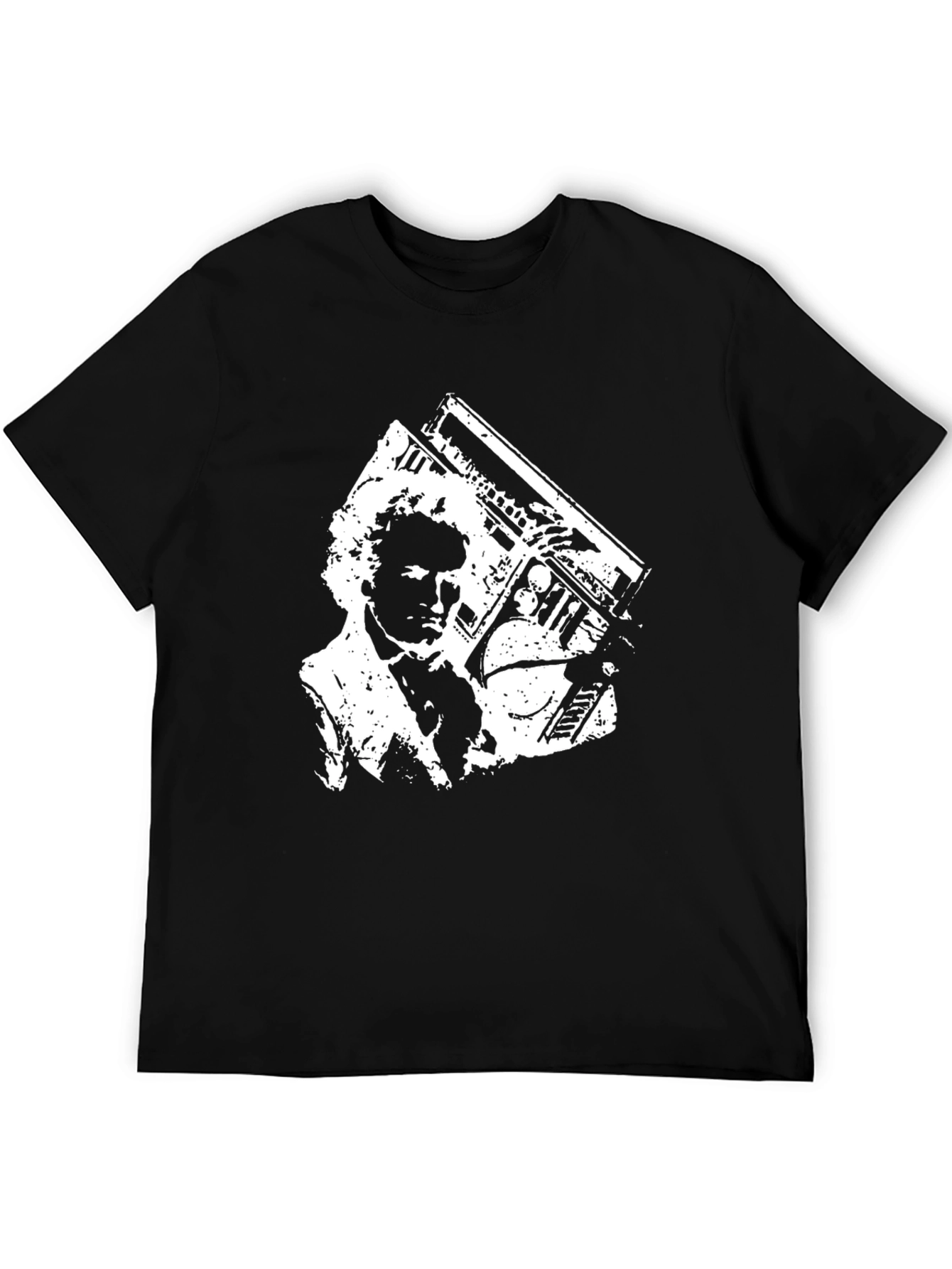 Retro Boombox Graphic Tee - Classic Hip Hop Style