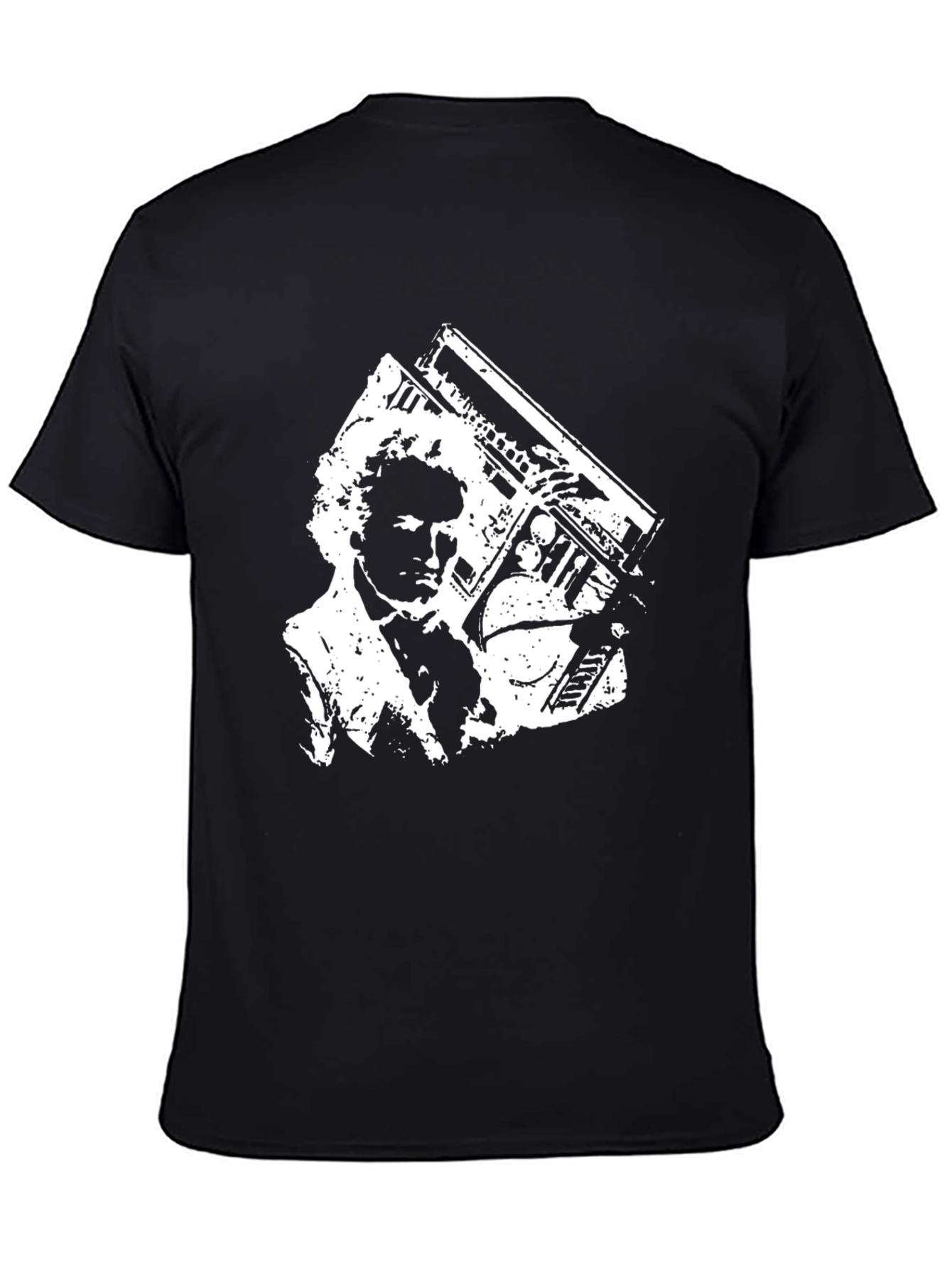 Retro Boombox Graphic Tee - Classic Hip Hop Style