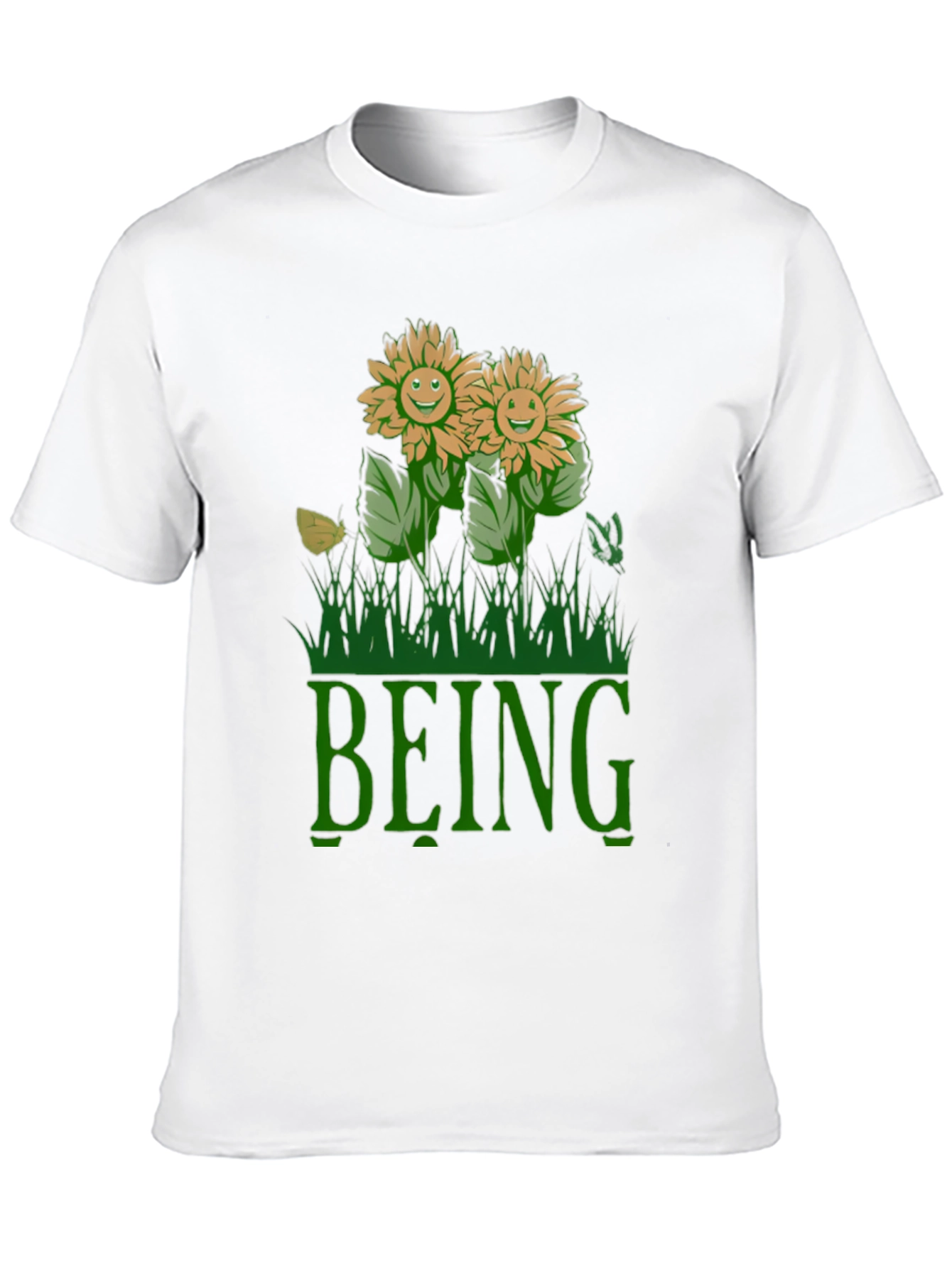 Being Happy Sunflowers Graphic T-Shirt