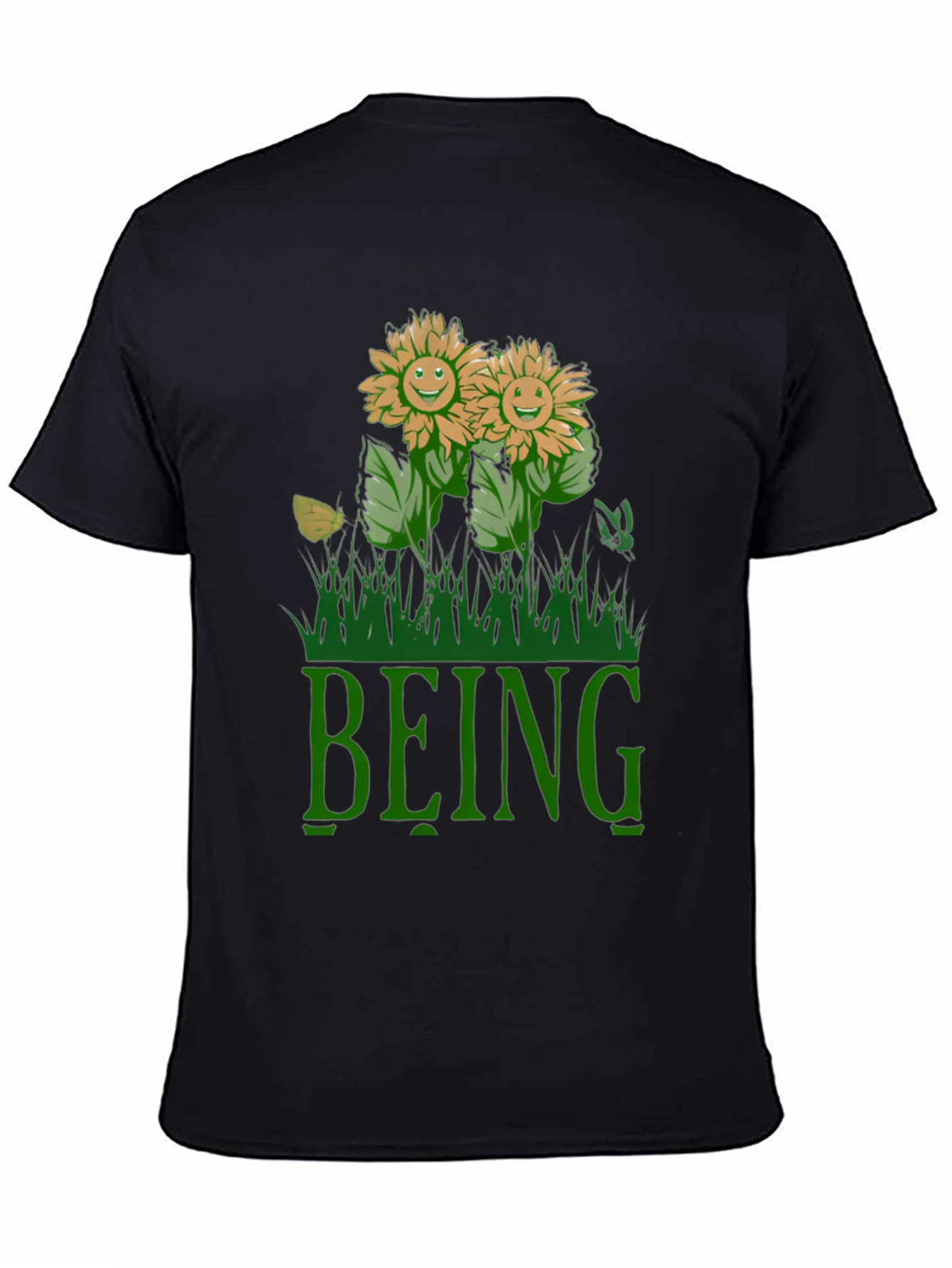 Being Happy Sunflowers Graphic T-Shirt