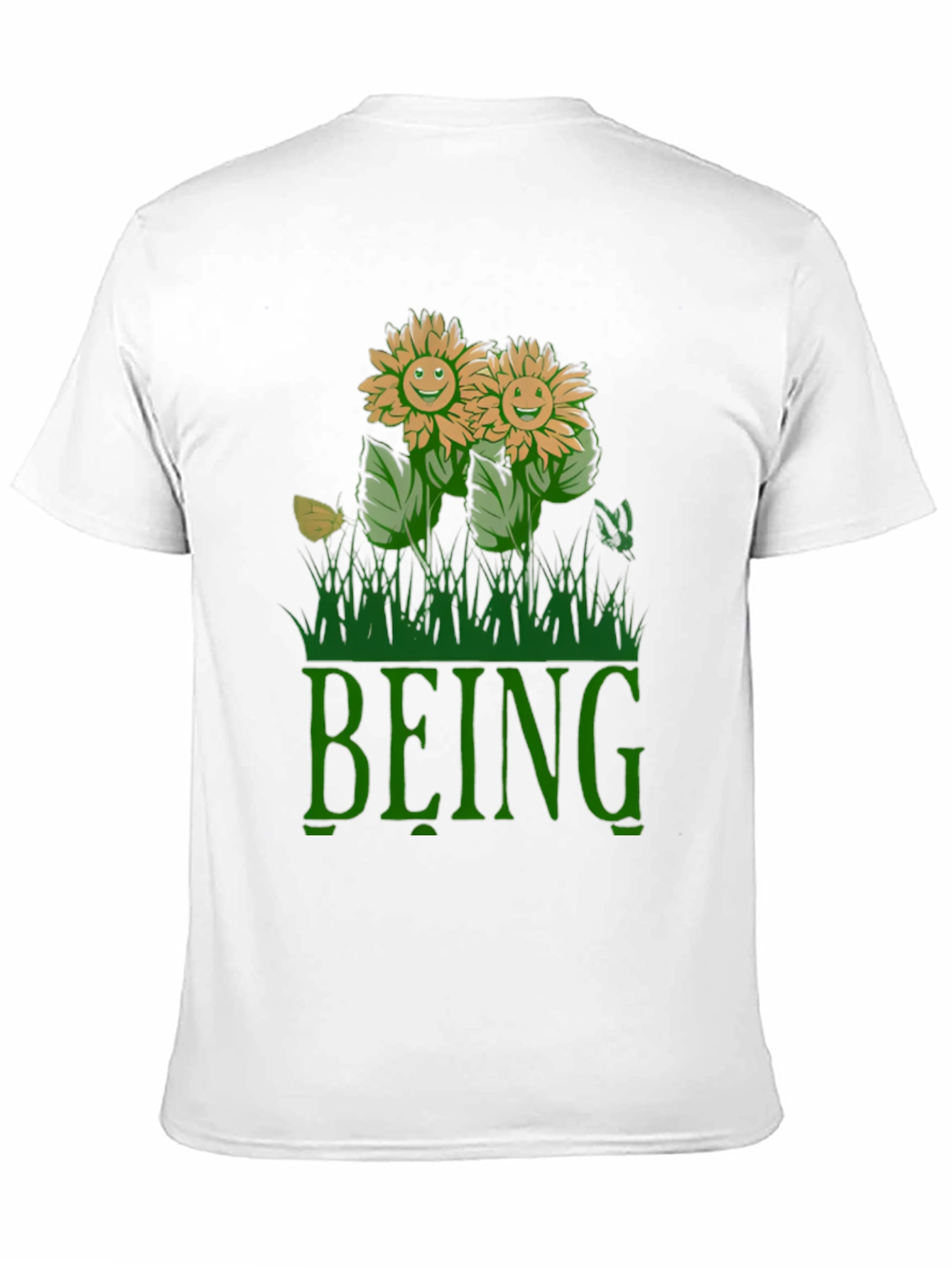 Being Happy Sunflowers Graphic T-Shirt