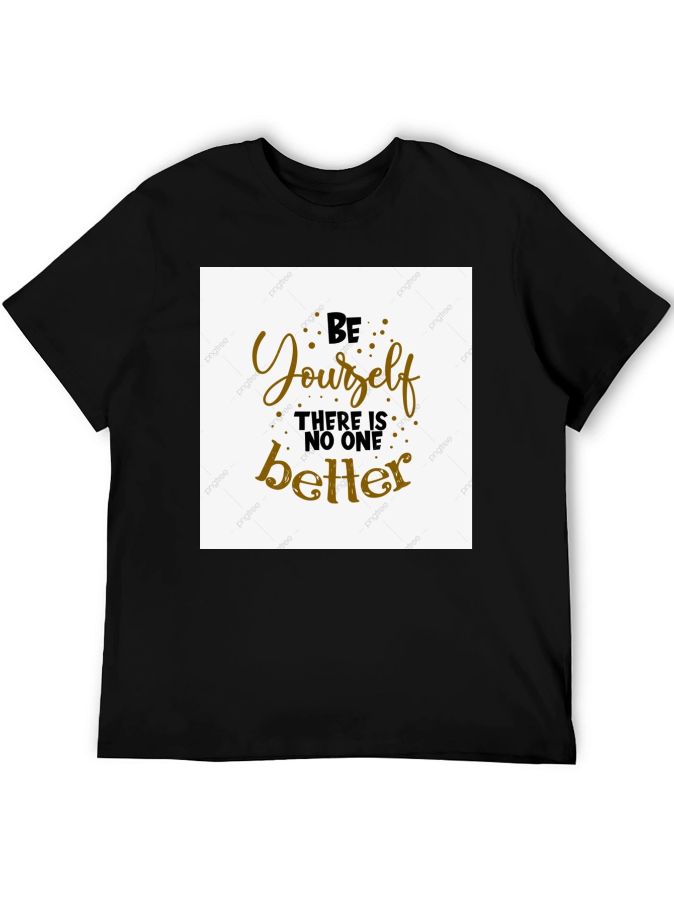 Be Yourself Graphic Tee - Black Cotton T-Shirt