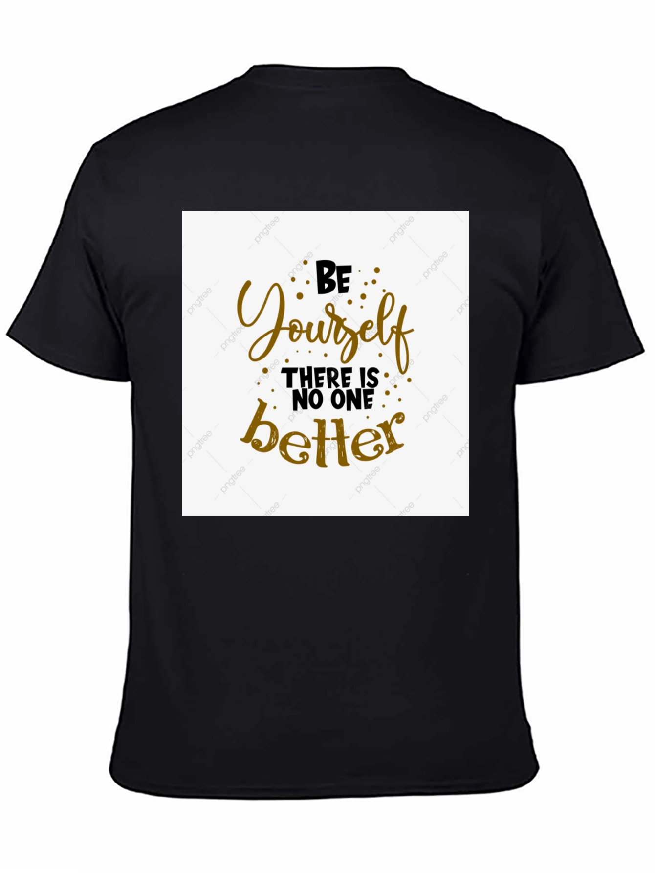Be Yourself Graphic Tee - Black Cotton T-Shirt
