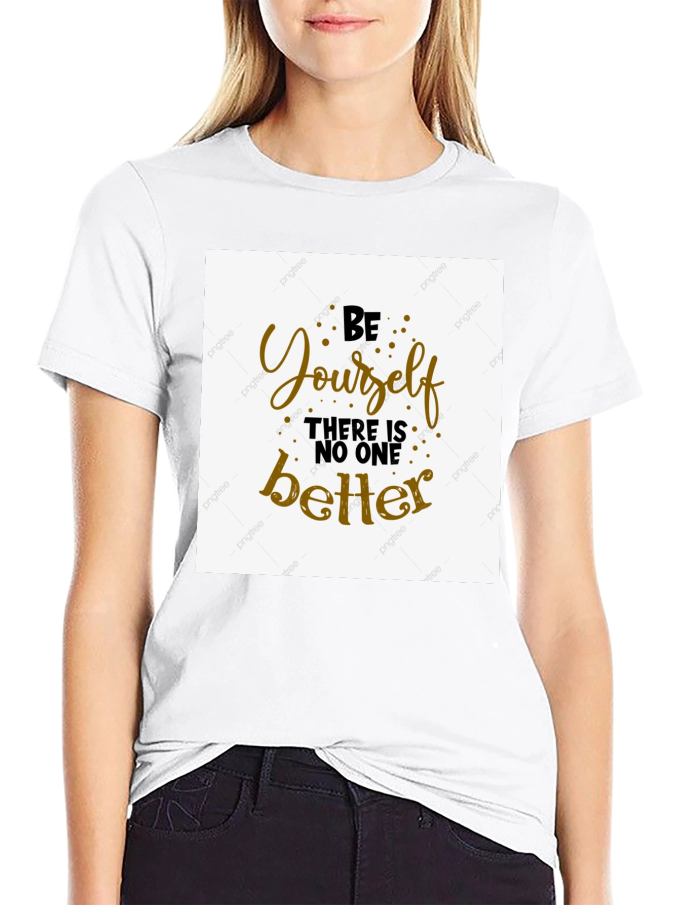 Be Yourself Graphic Tee - Black Cotton T-Shirt