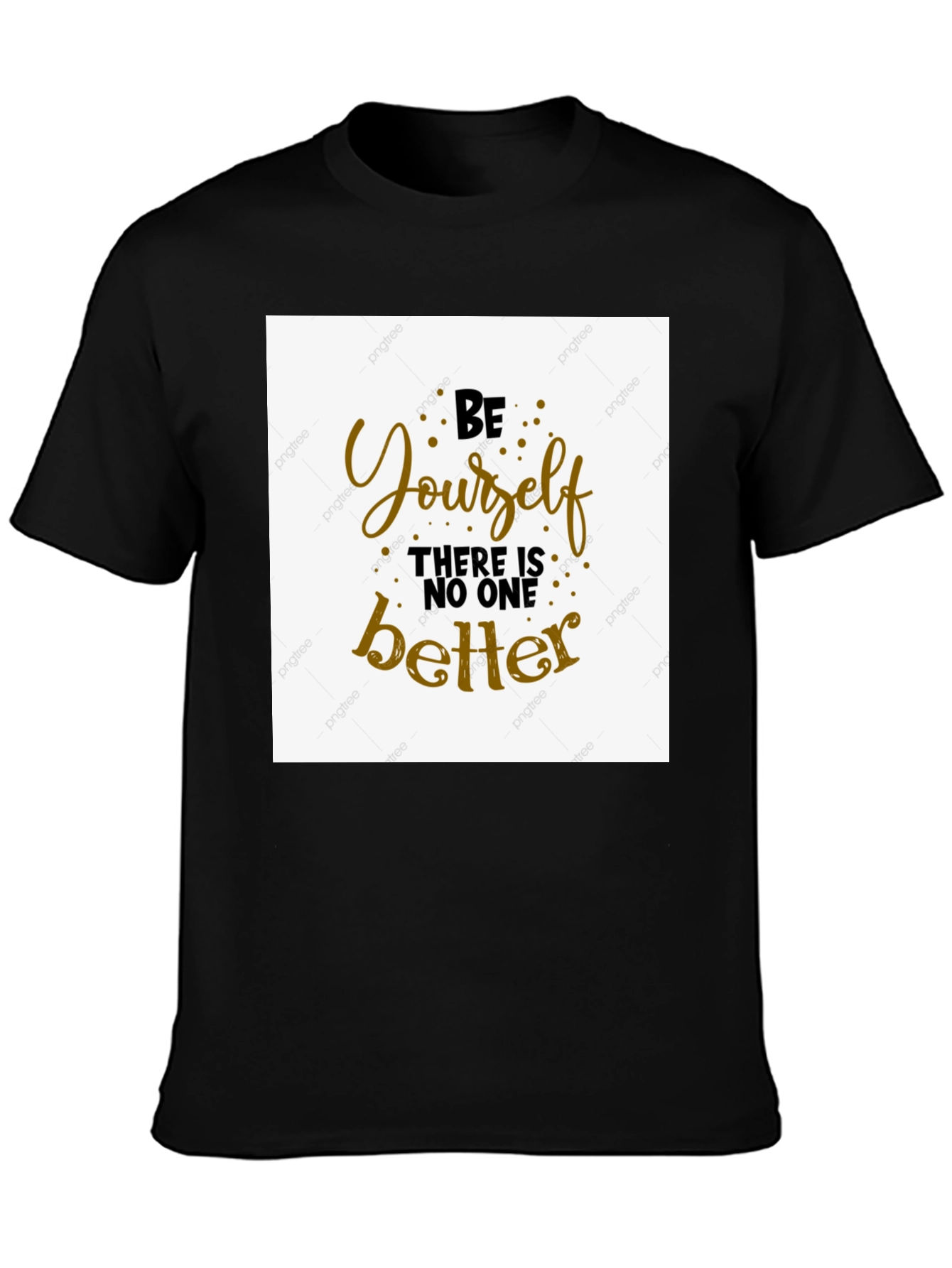 Be Yourself Graphic Tee - Black Cotton T-Shirt