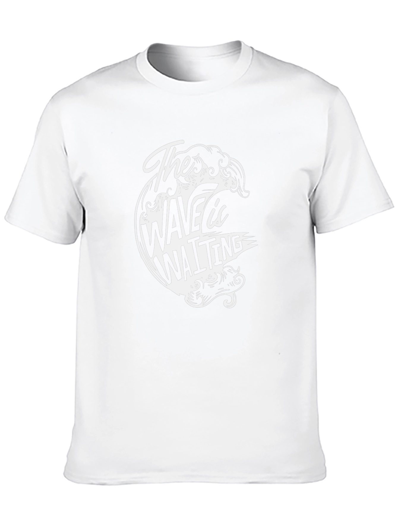 The Wave is Waiting Graphic Black T-Shirt