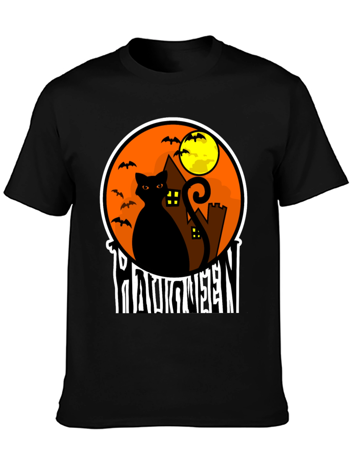 Halloween Black Cat T-Shirt