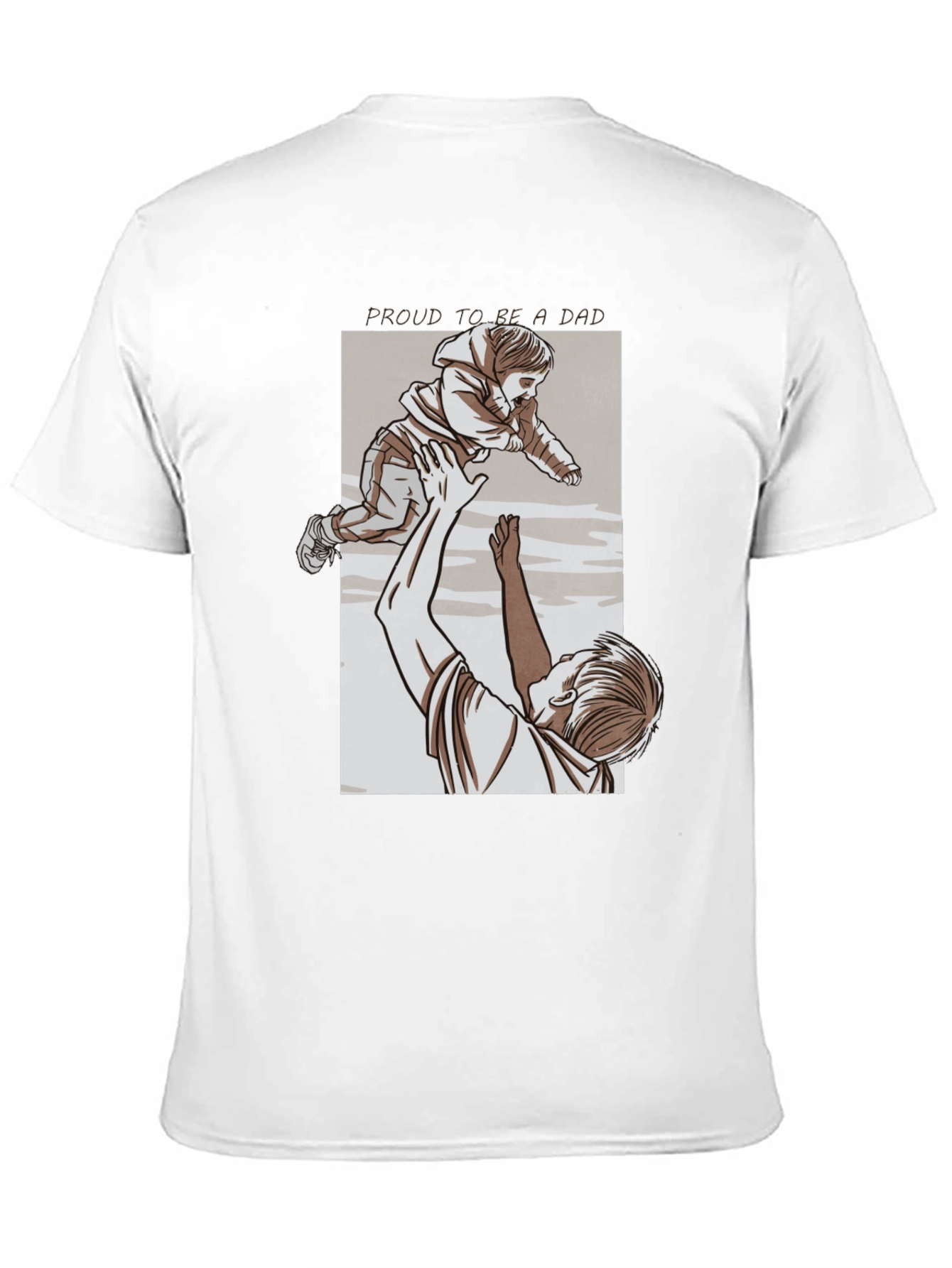 Proud Dad Graphic Tee - Black Cotton T-Shirt