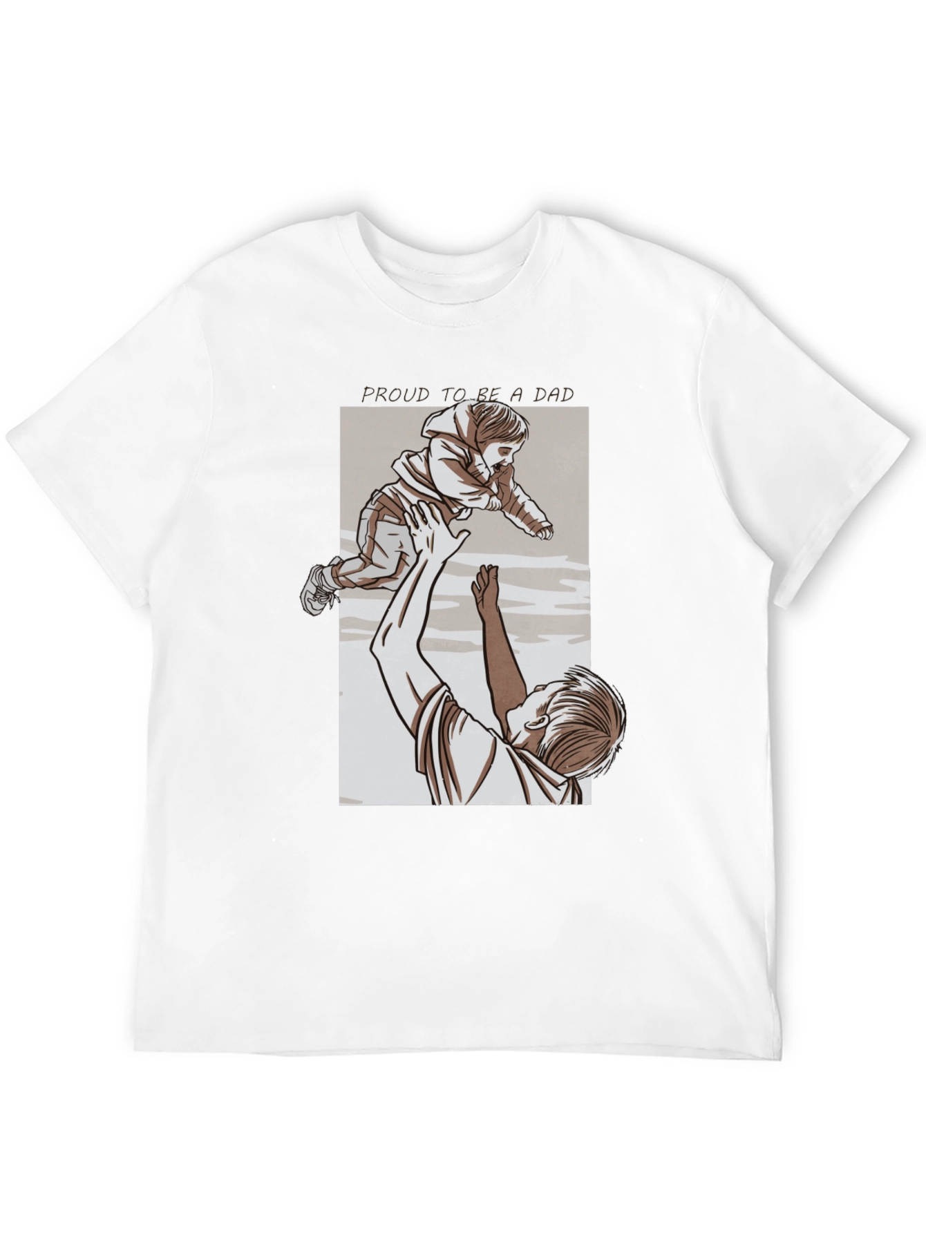 Proud Dad Graphic Tee - Black Cotton T-Shirt
