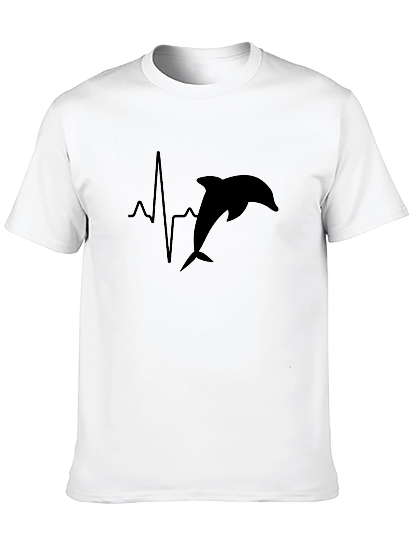 Dolphin Heartbeat Black T-Shirt