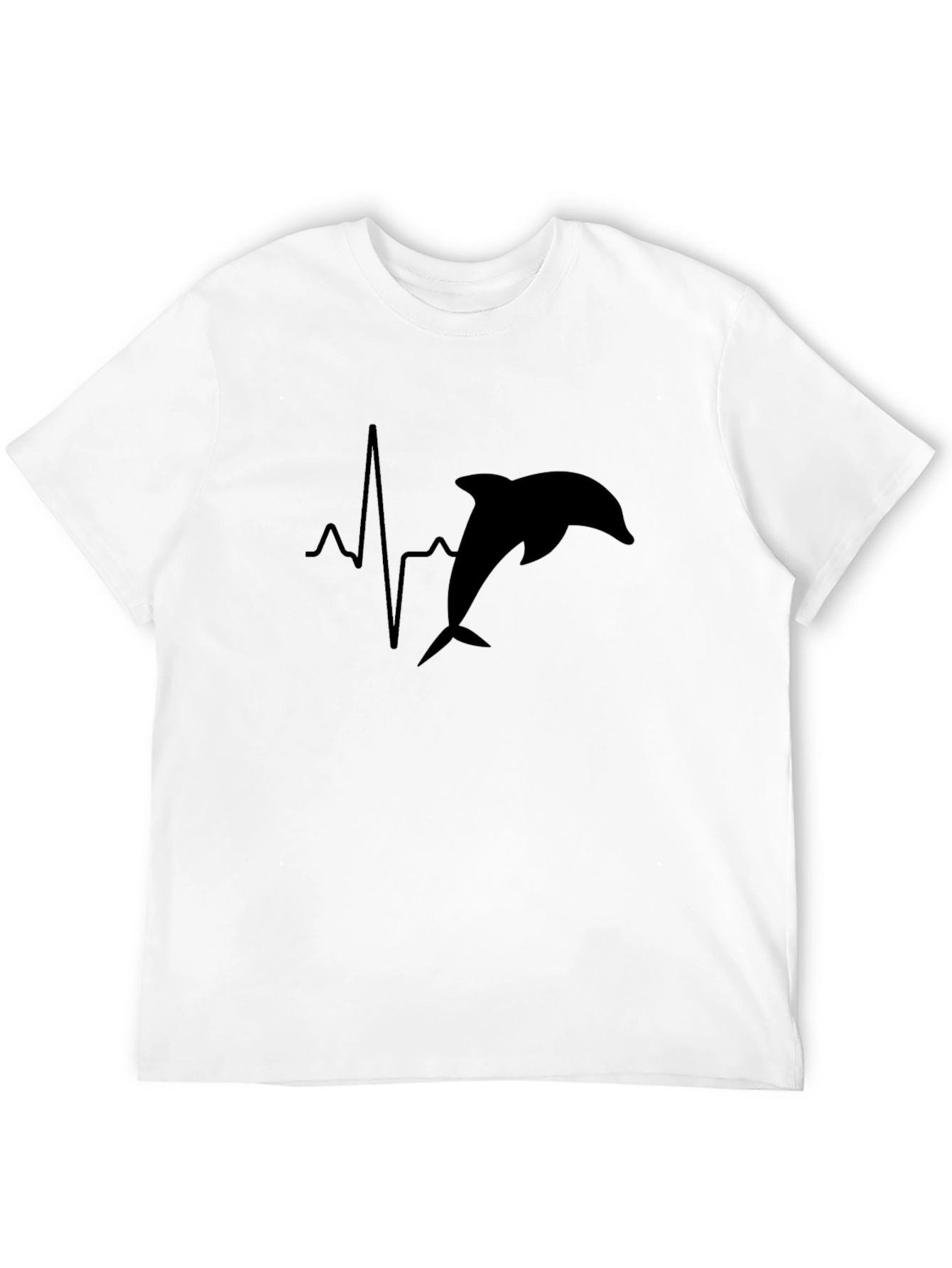 Dolphin Heartbeat Black T-Shirt