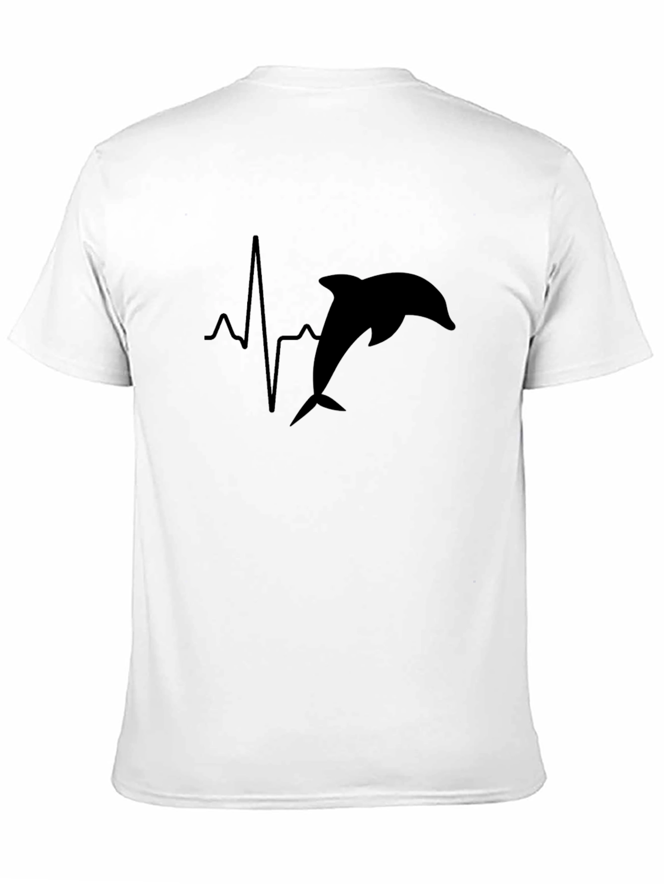 Dolphin Heartbeat Black T-Shirt