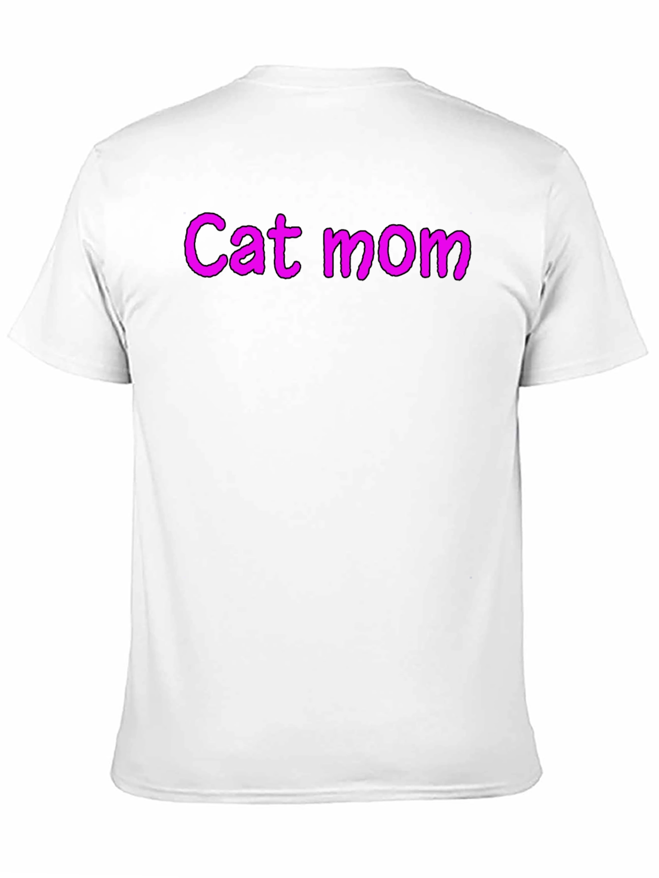 Cat Mom Black Crew Neck T-Shirt