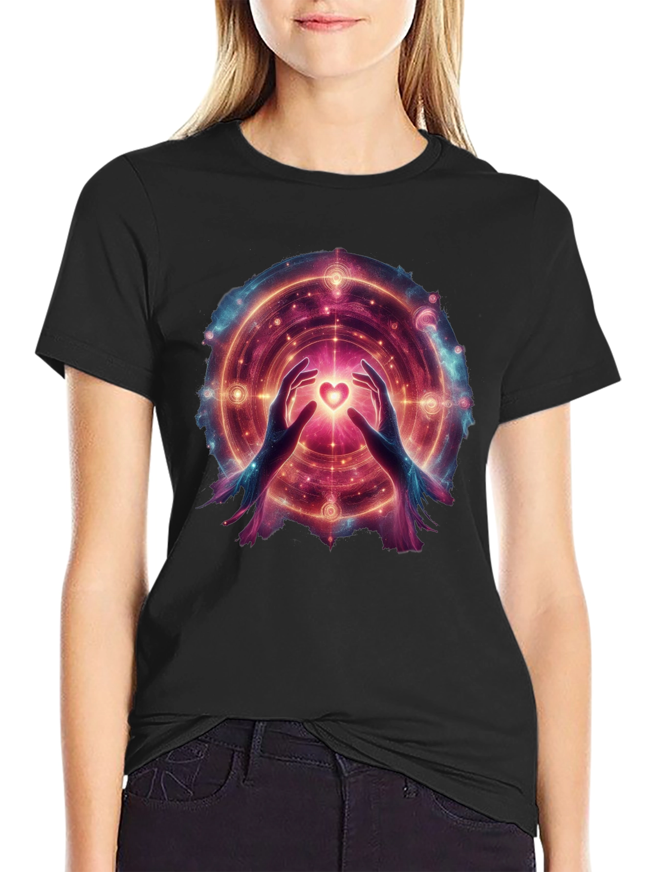 Cosmic Heart T-Shirt - Spiritual Design