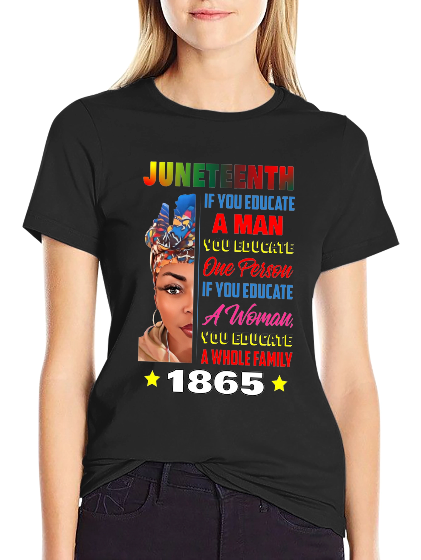 Juneteenth Educate A Woman T-Shirt