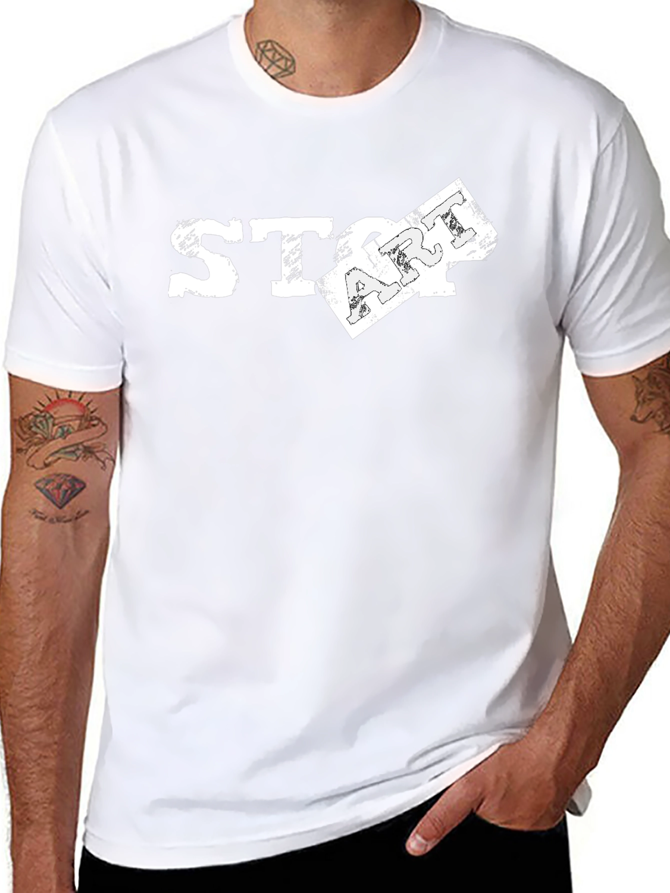 Stop Art T-Shirt - Distressed Graphic Tee