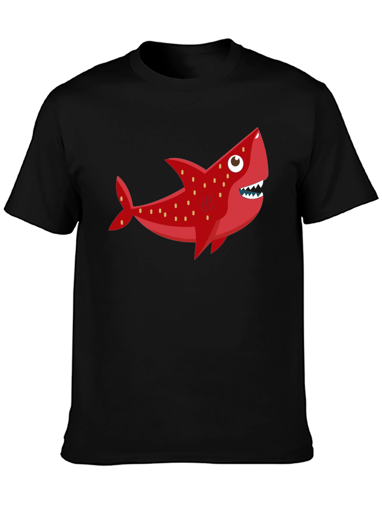 Fun Shark Graphic Tee - Black Cotton Blend
