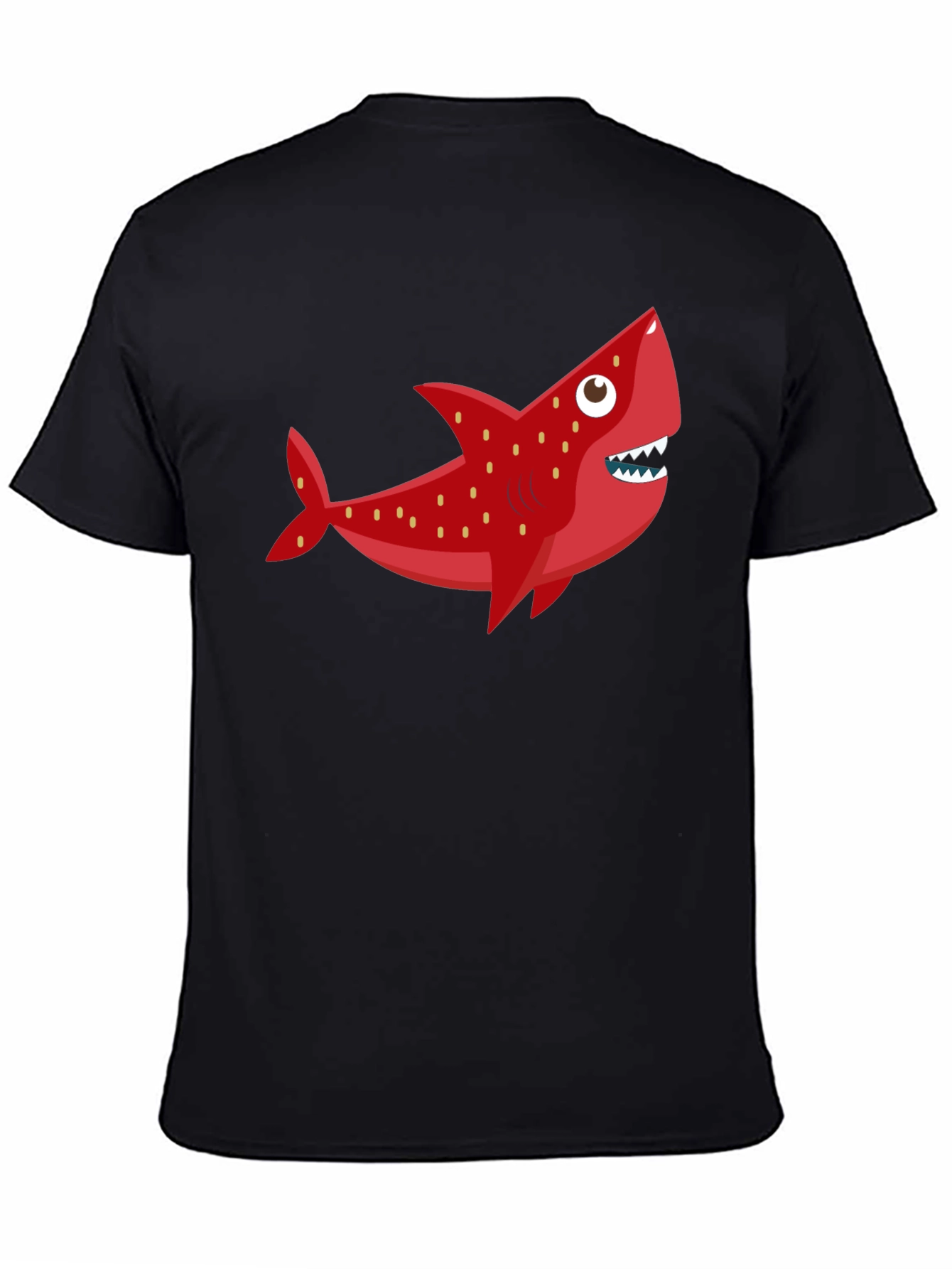 Fun Shark Graphic Tee - Black Cotton Blend