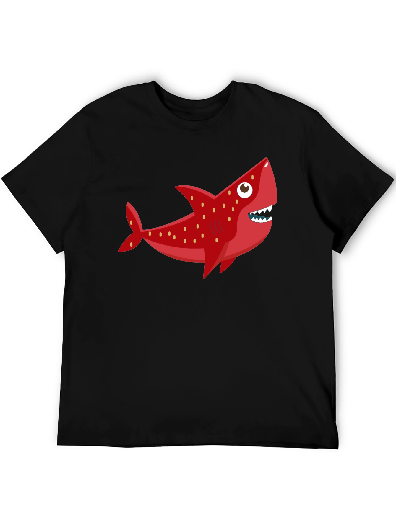 Fun Shark Graphic Tee - Black Cotton Blend