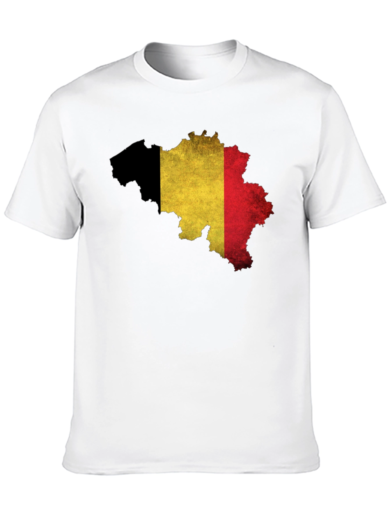 Belgium Flag Map T-Shirt - Black