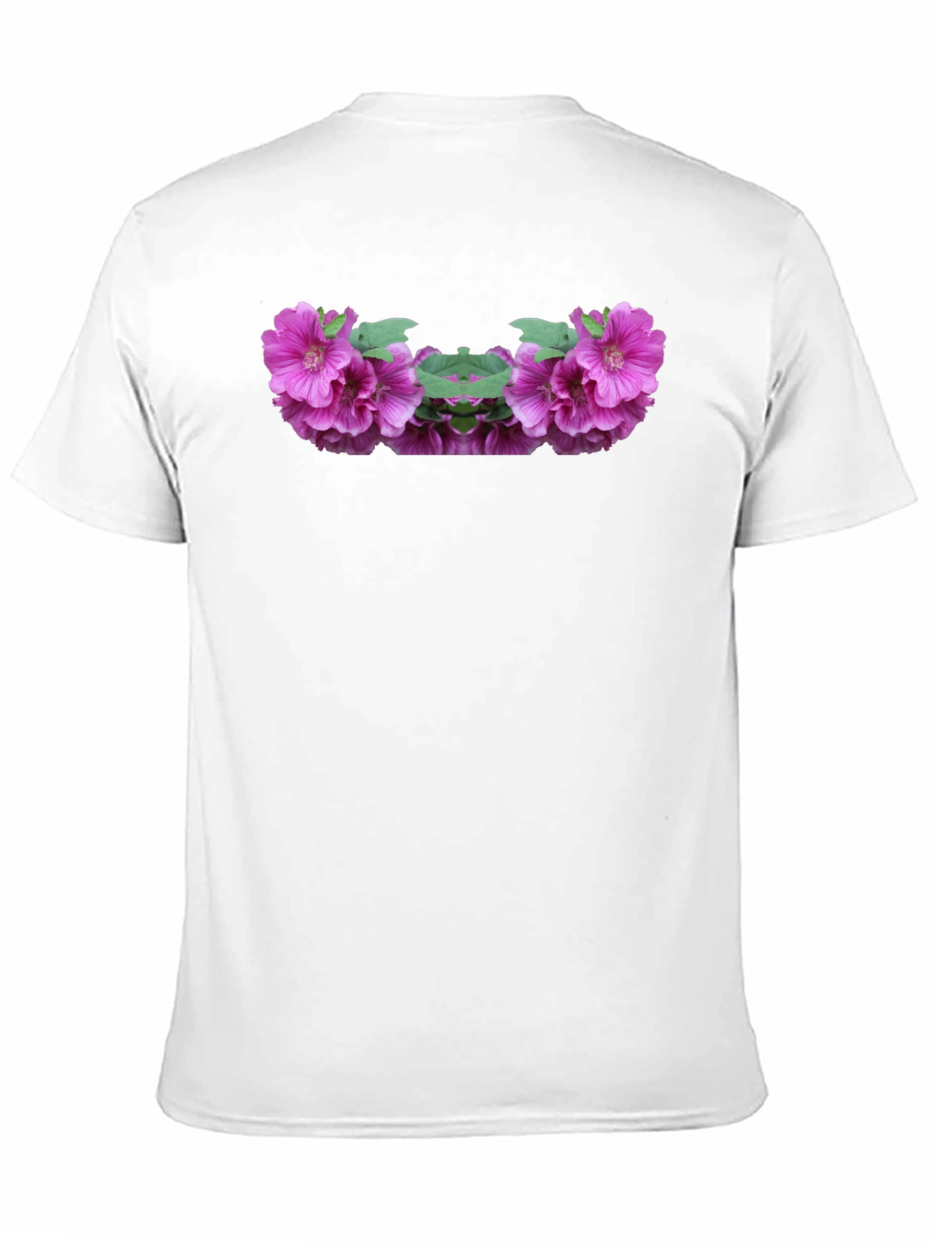 Floral Symmetry Black T-Shirt