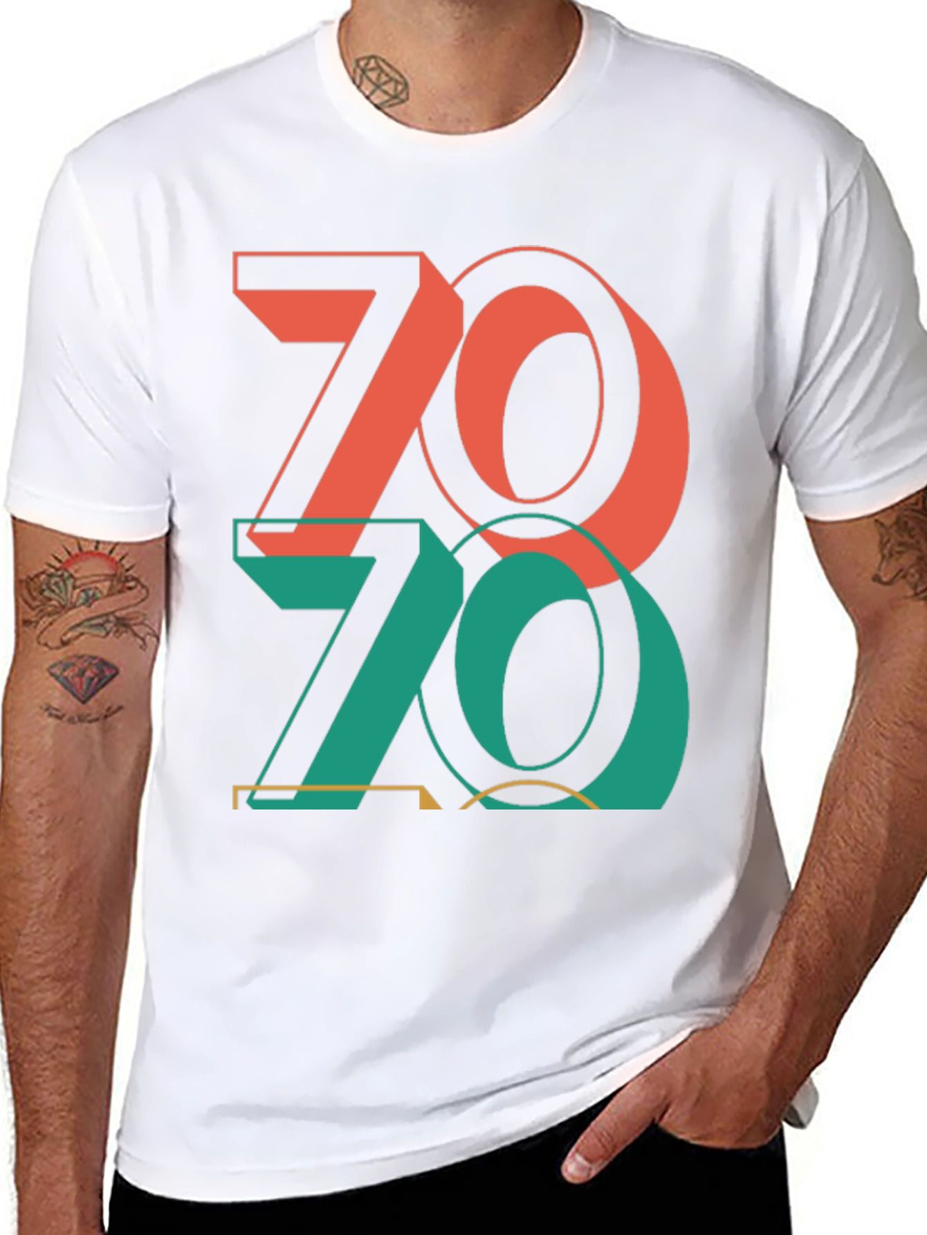 Retro 70s Graphic Print T-Shirt