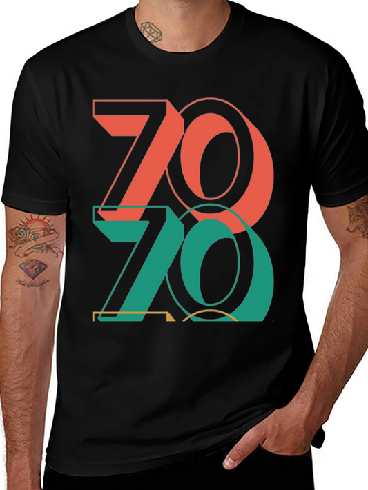Retro 70s Graphic Print T-Shirt